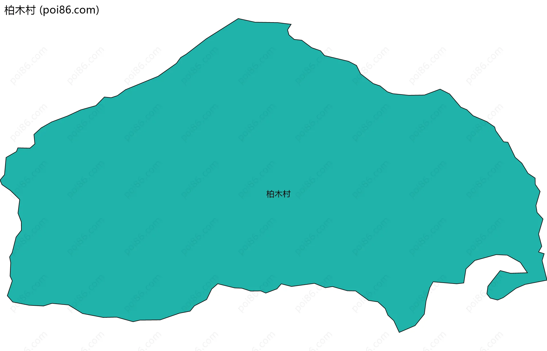 柏木村边界地图
