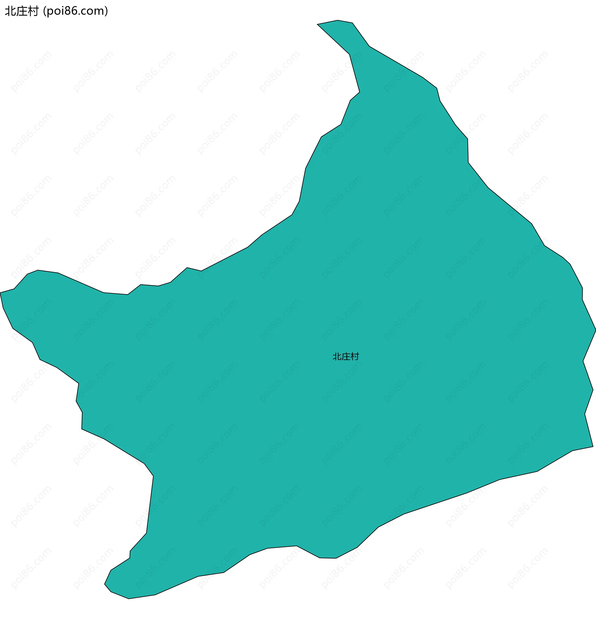 北庄村边界地图