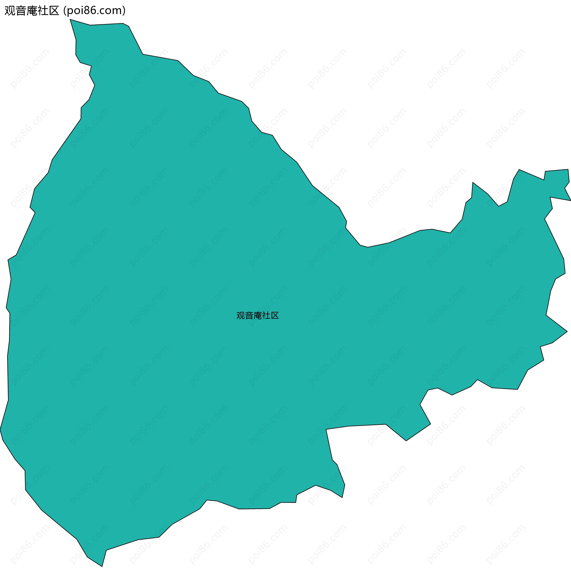 观音庵社区边界地图