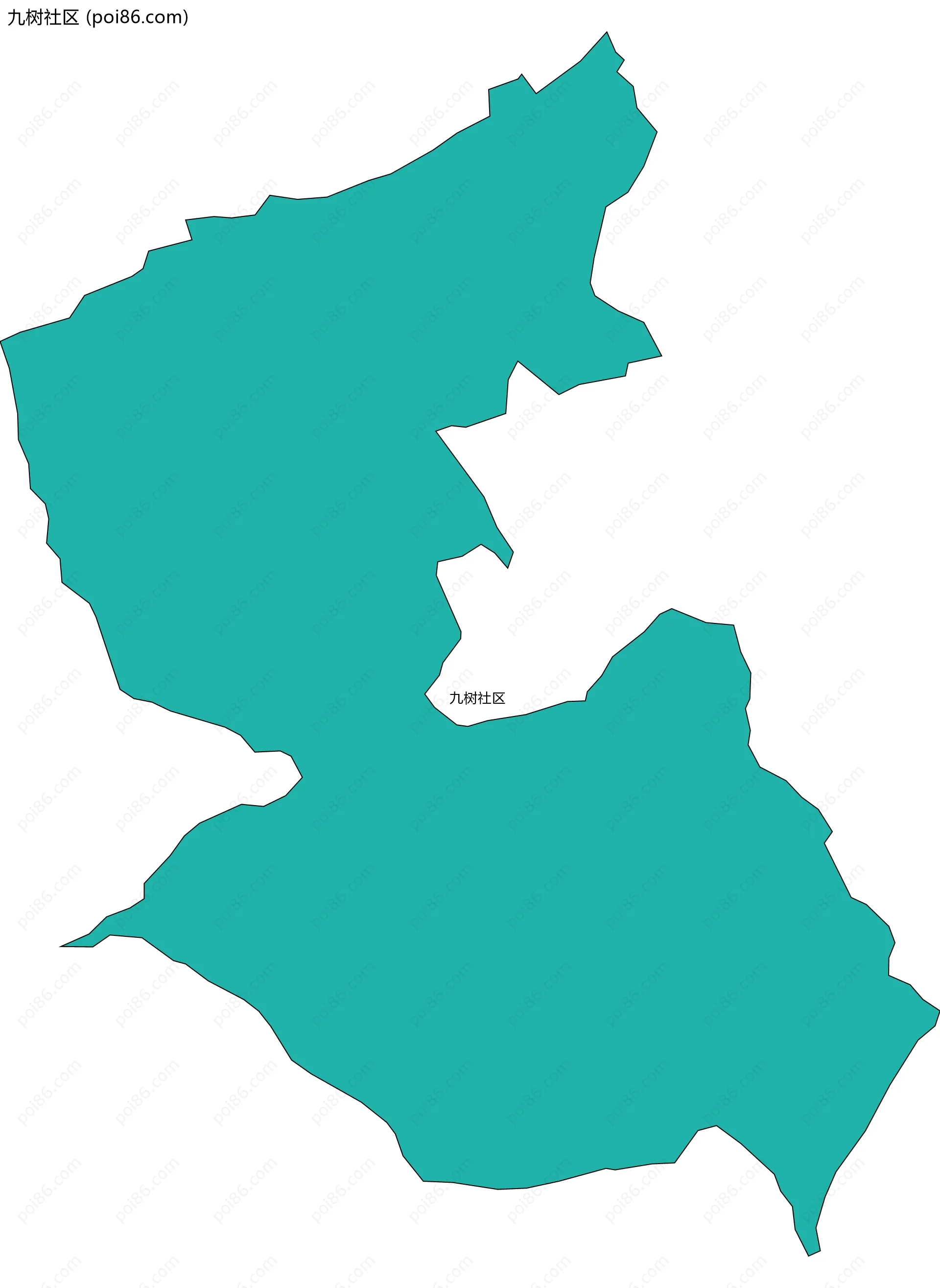 九树社区边界地图