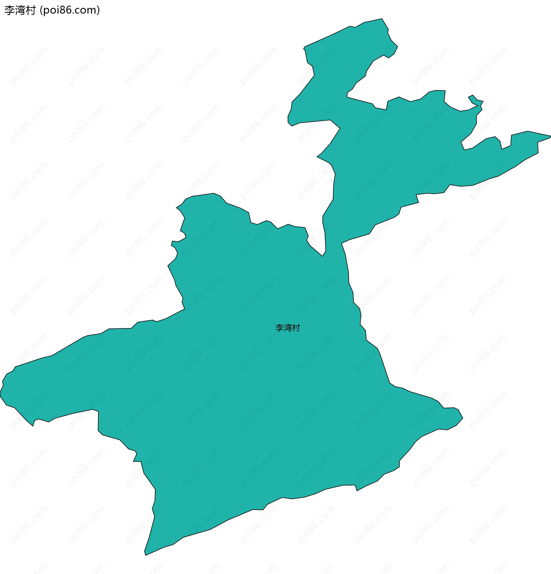 李湾村边界地图