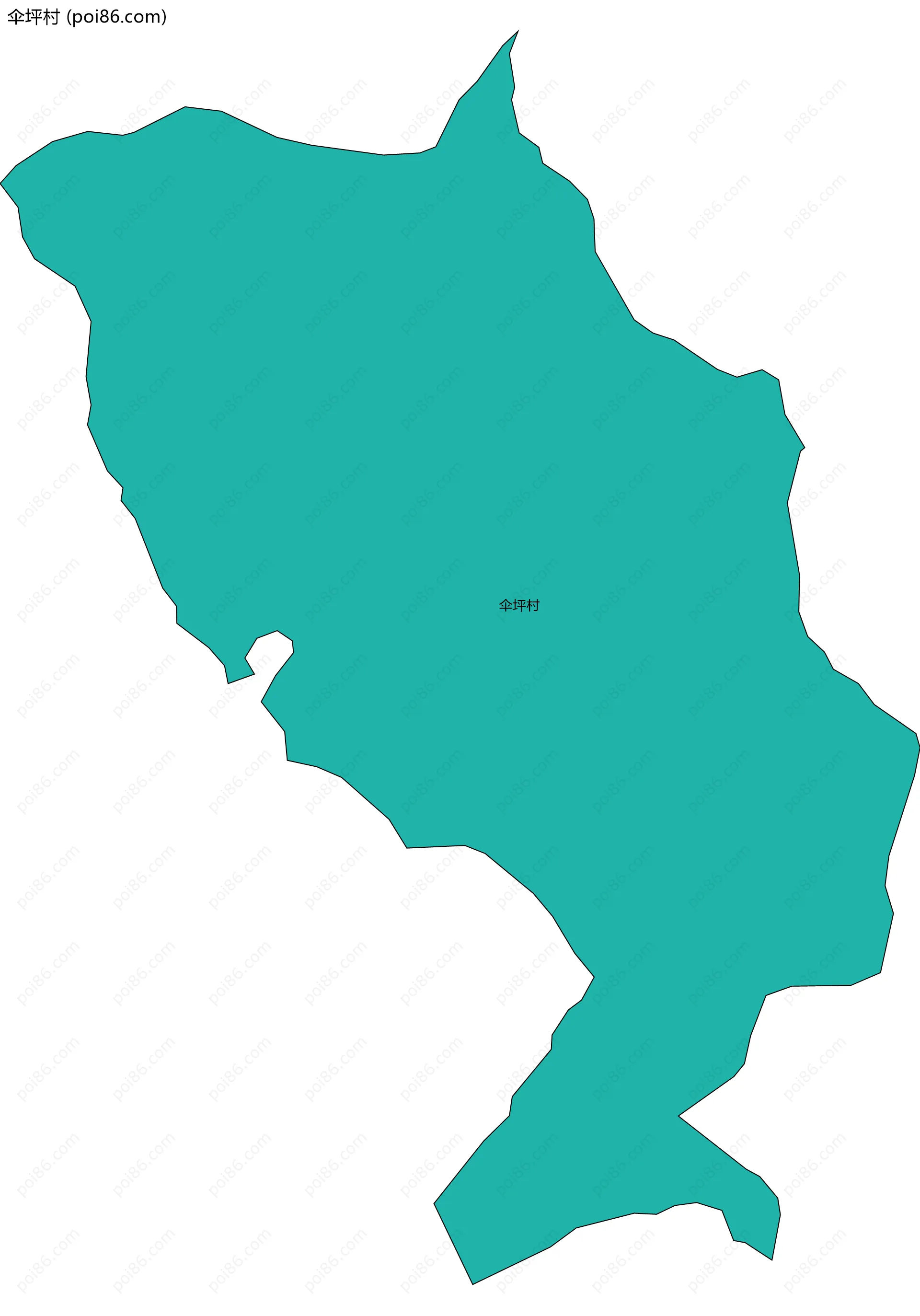 伞坪村边界地图