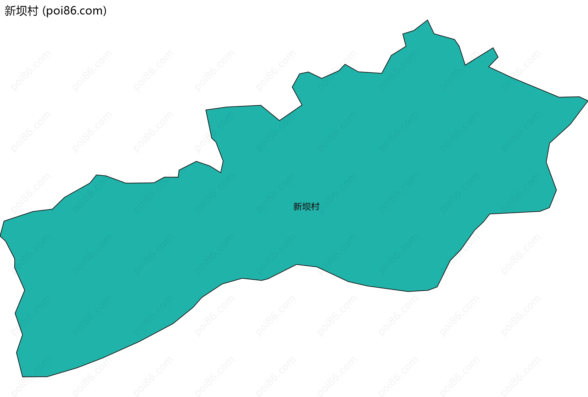 新坝村边界地图