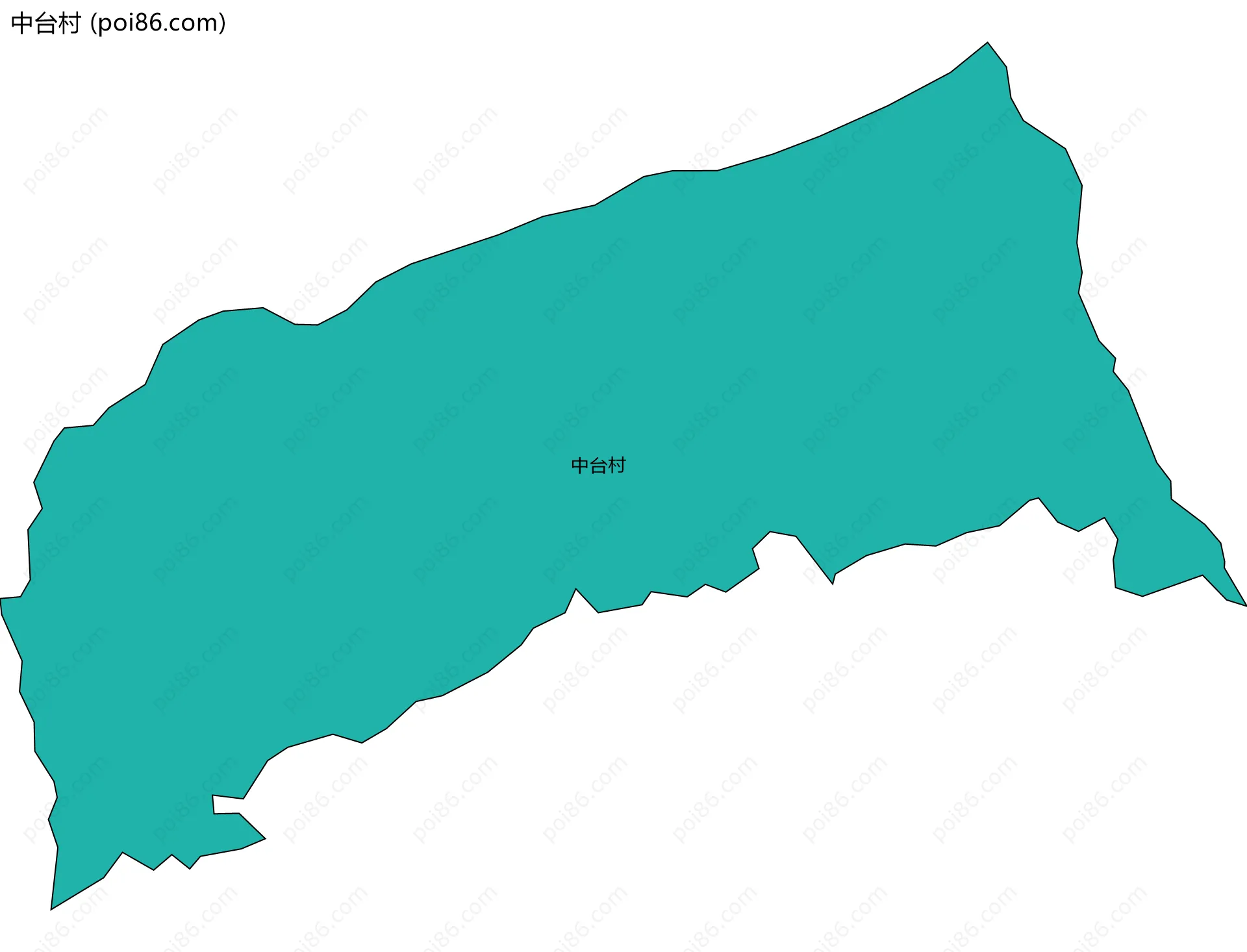 中台村边界地图