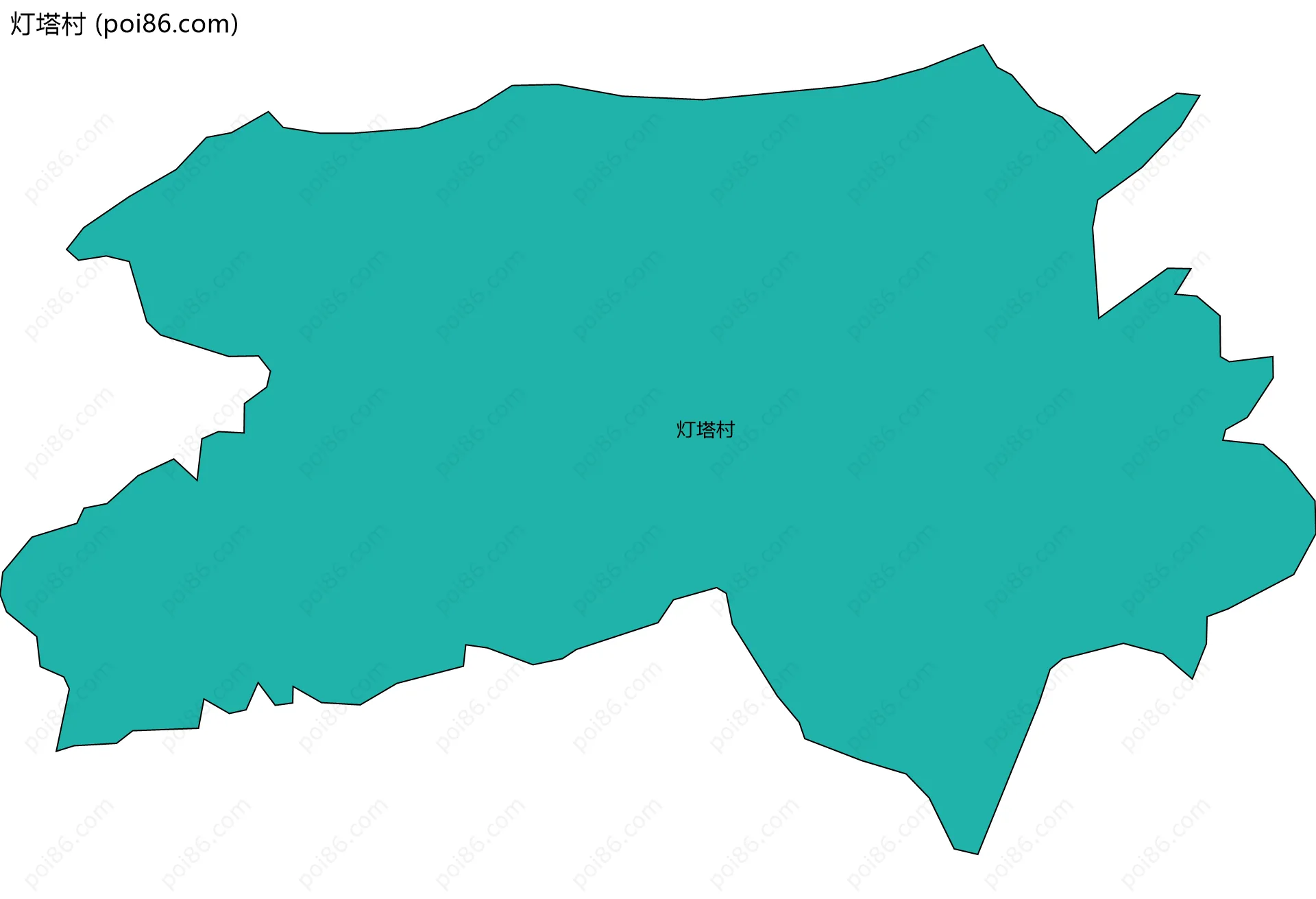 灯塔村边界地图