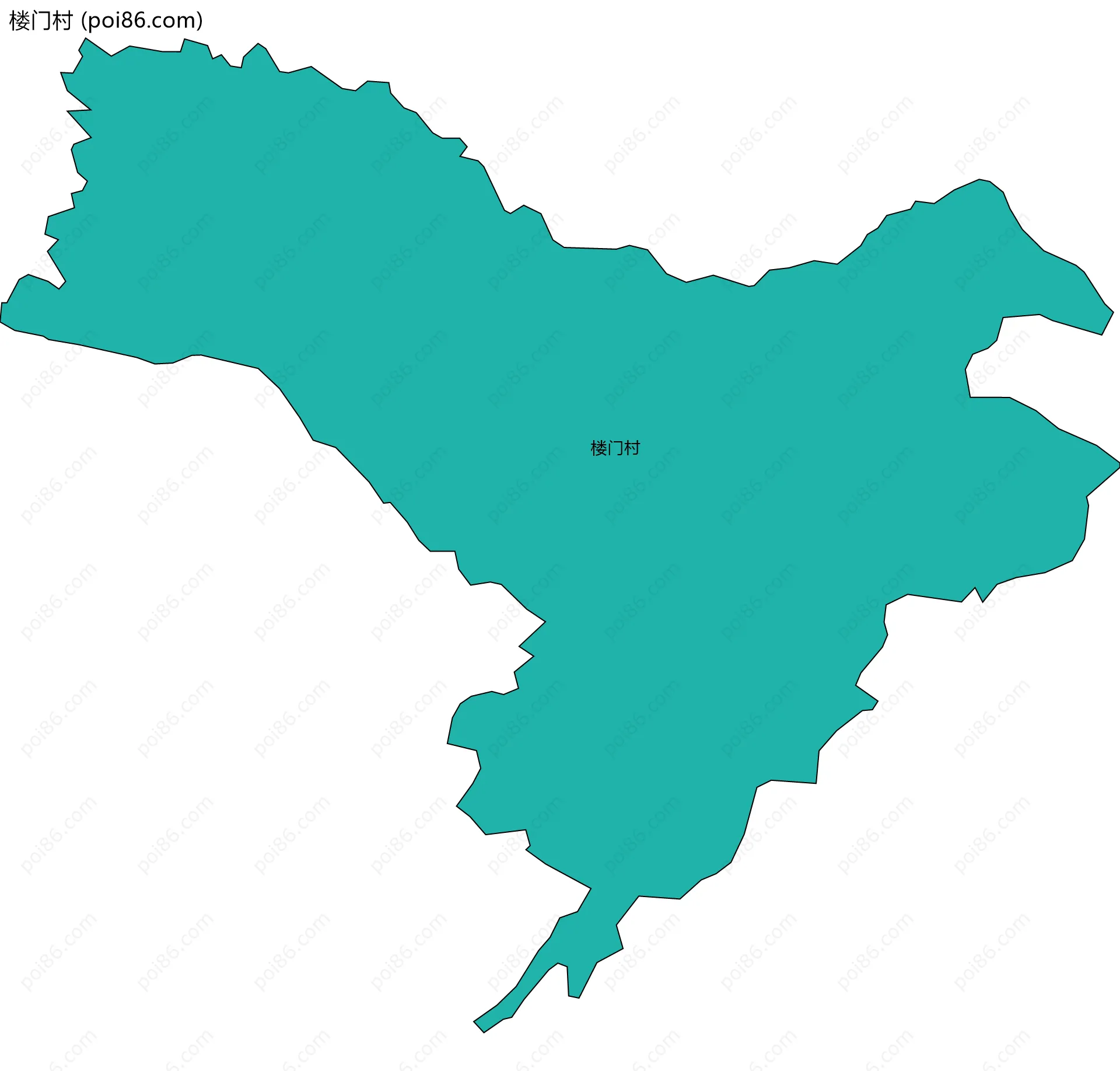 楼门村边界地图