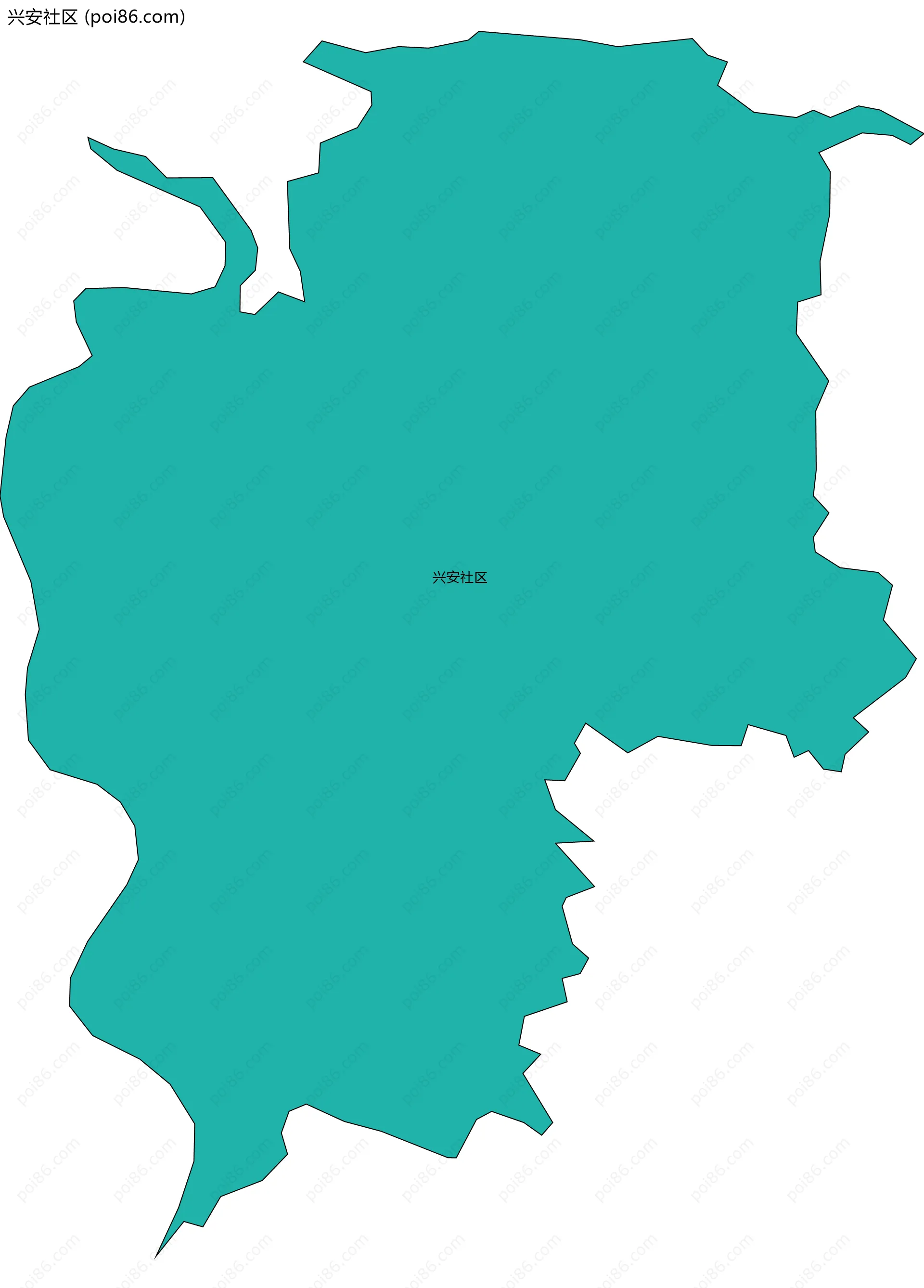 兴安社区边界地图
