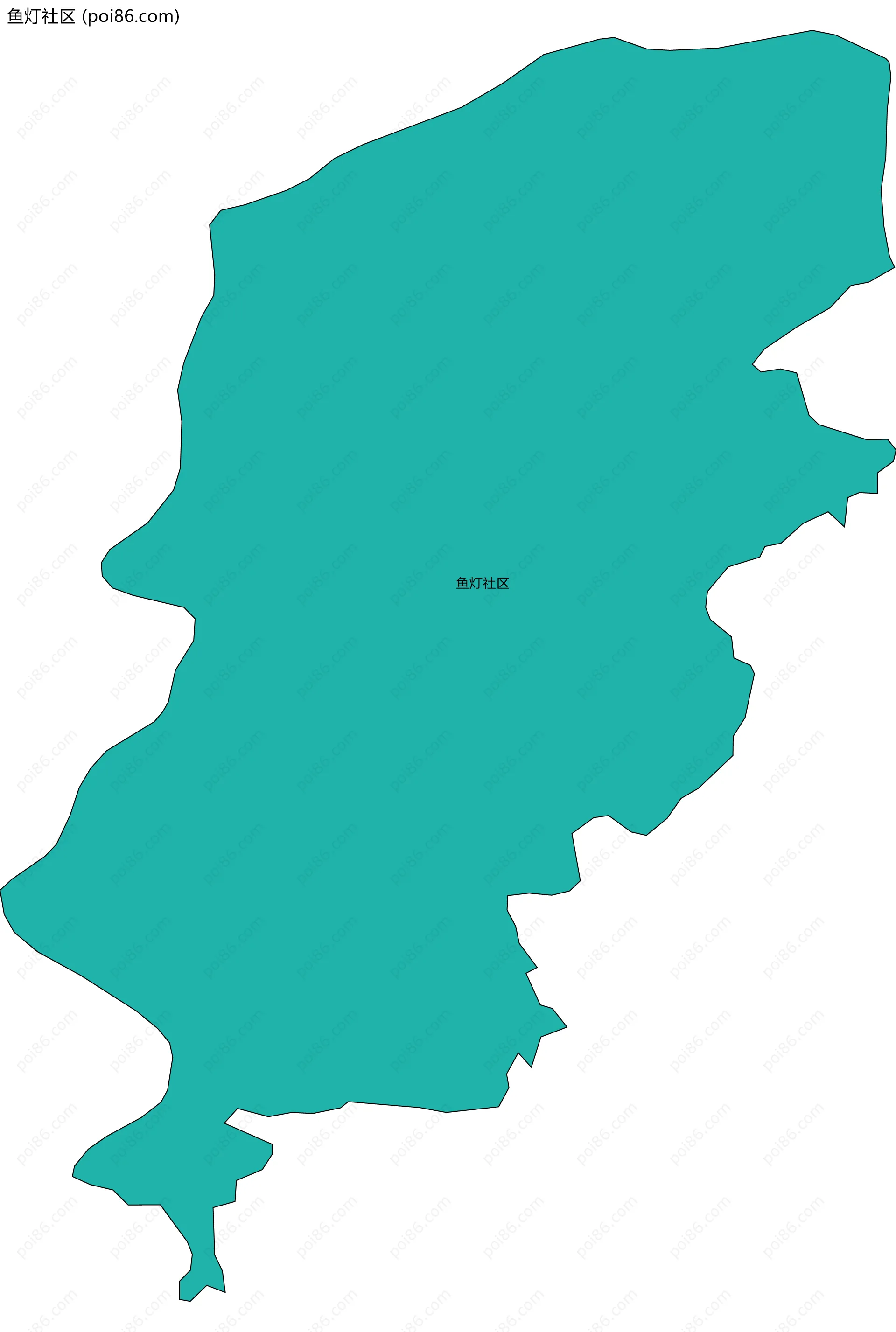 鱼灯社区边界地图
