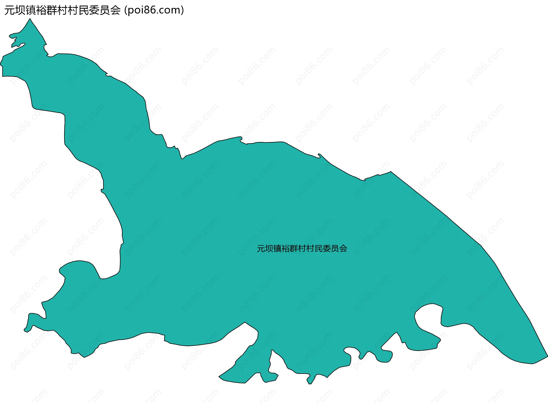 元坝镇裕群村村民委员会边界地图