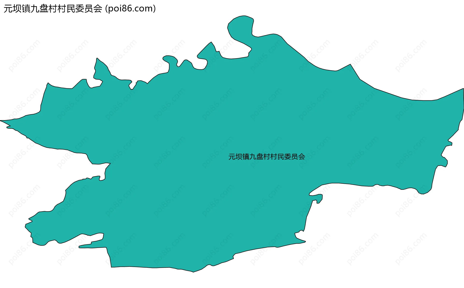 元坝镇九盘村村民委员会边界地图