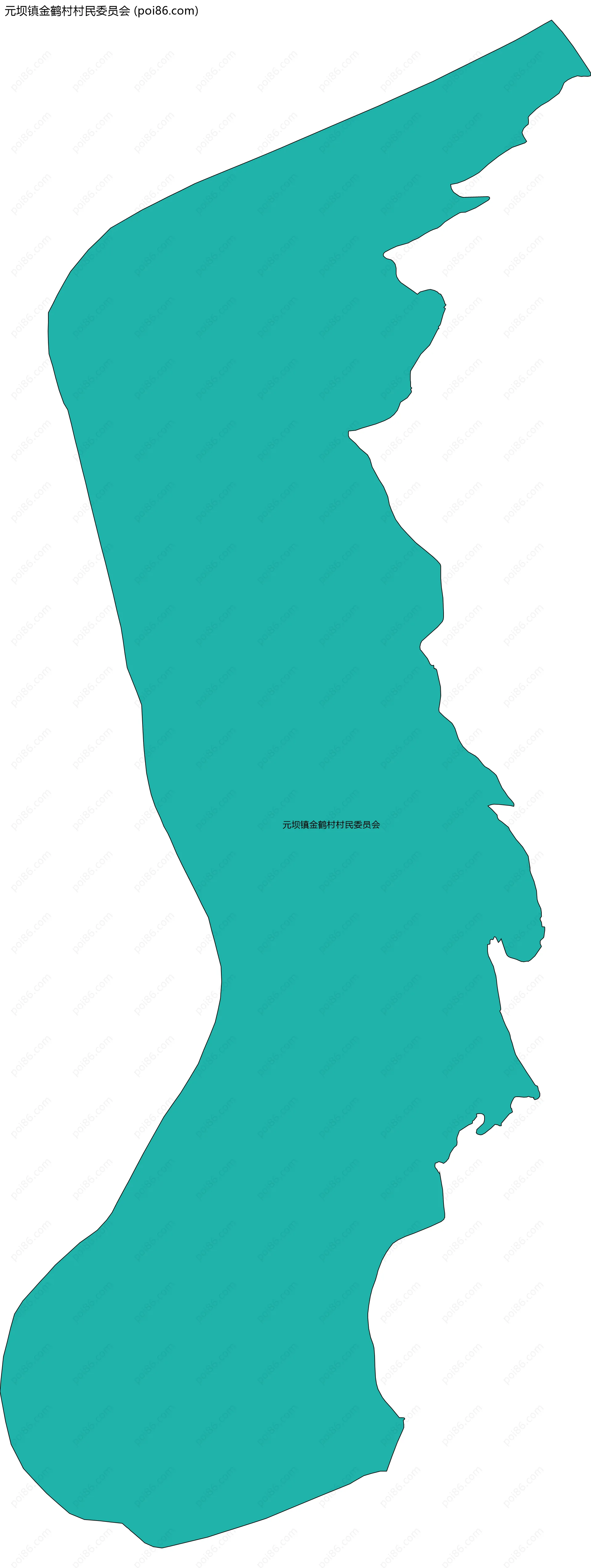 元坝镇金鹤村村民委员会边界地图