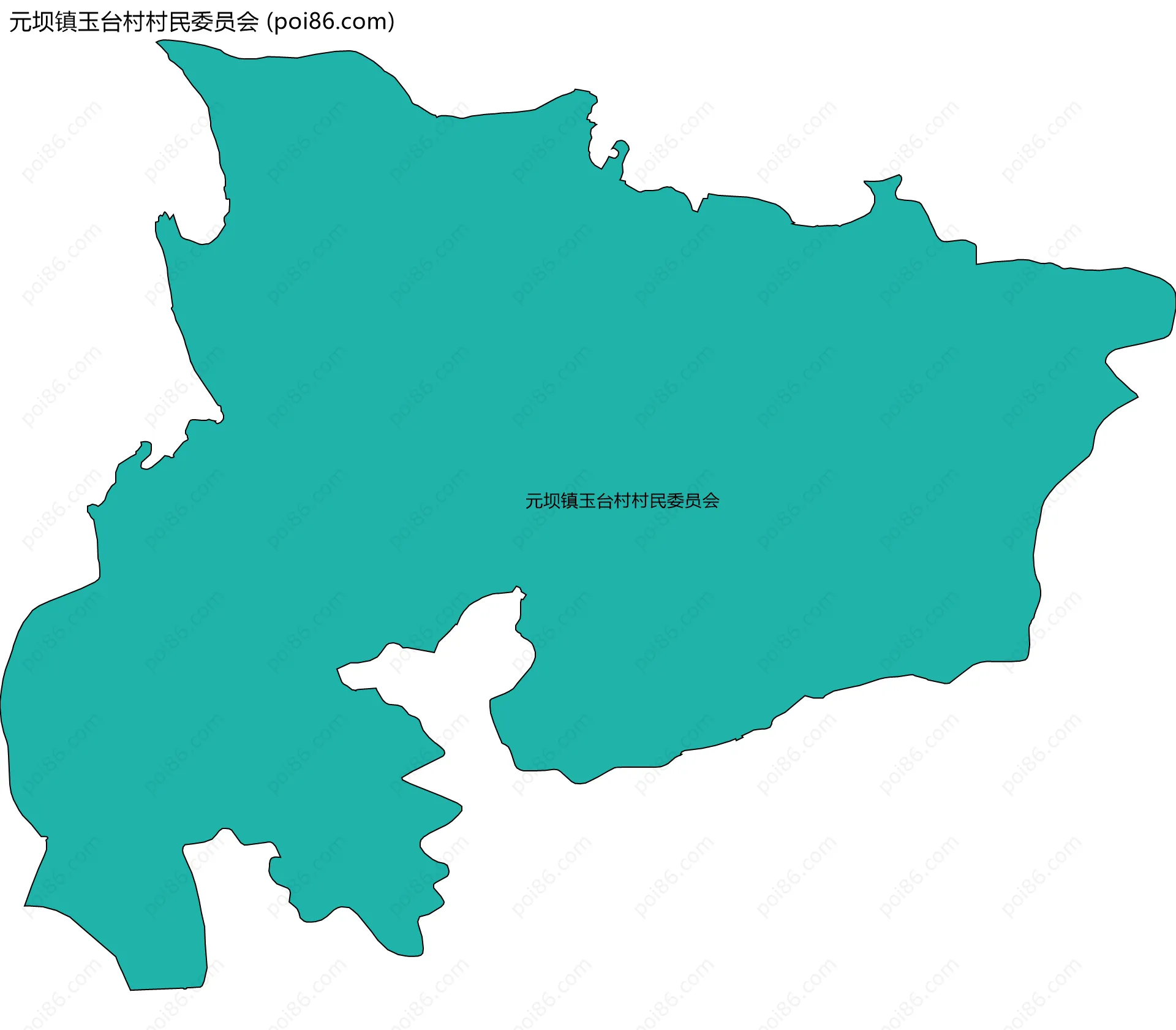 元坝镇玉台村村民委员会边界地图