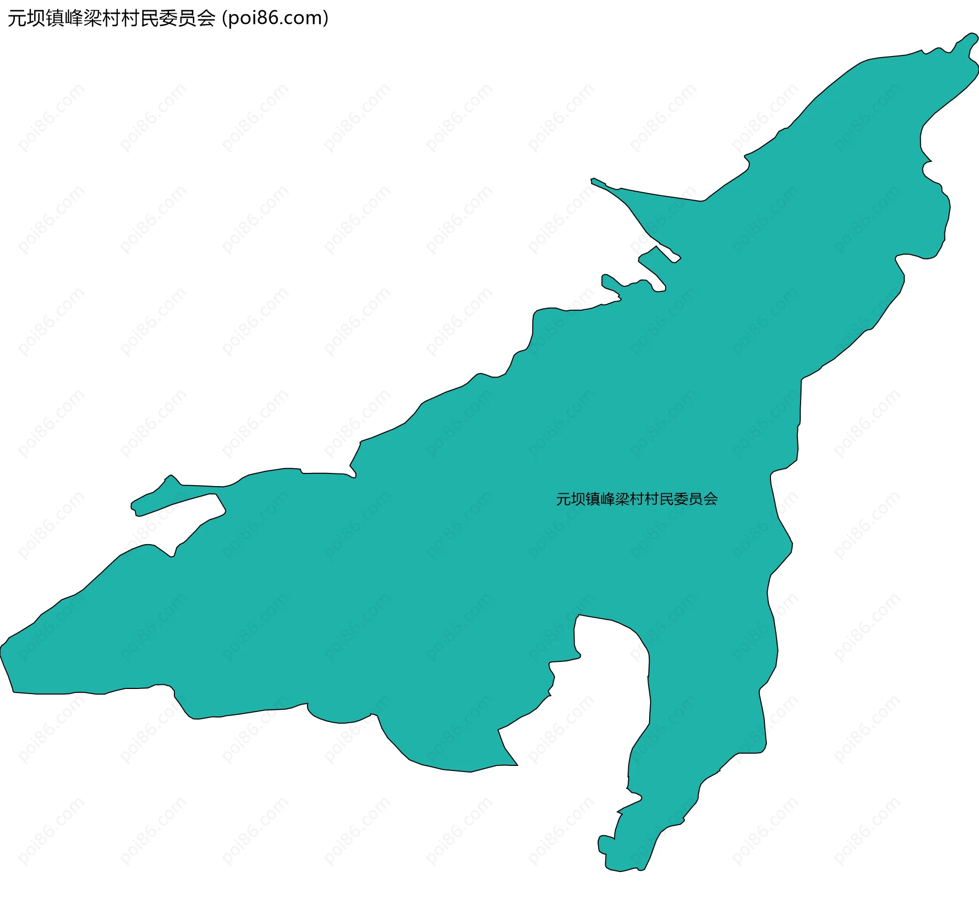 元坝镇峰梁村村民委员会边界地图