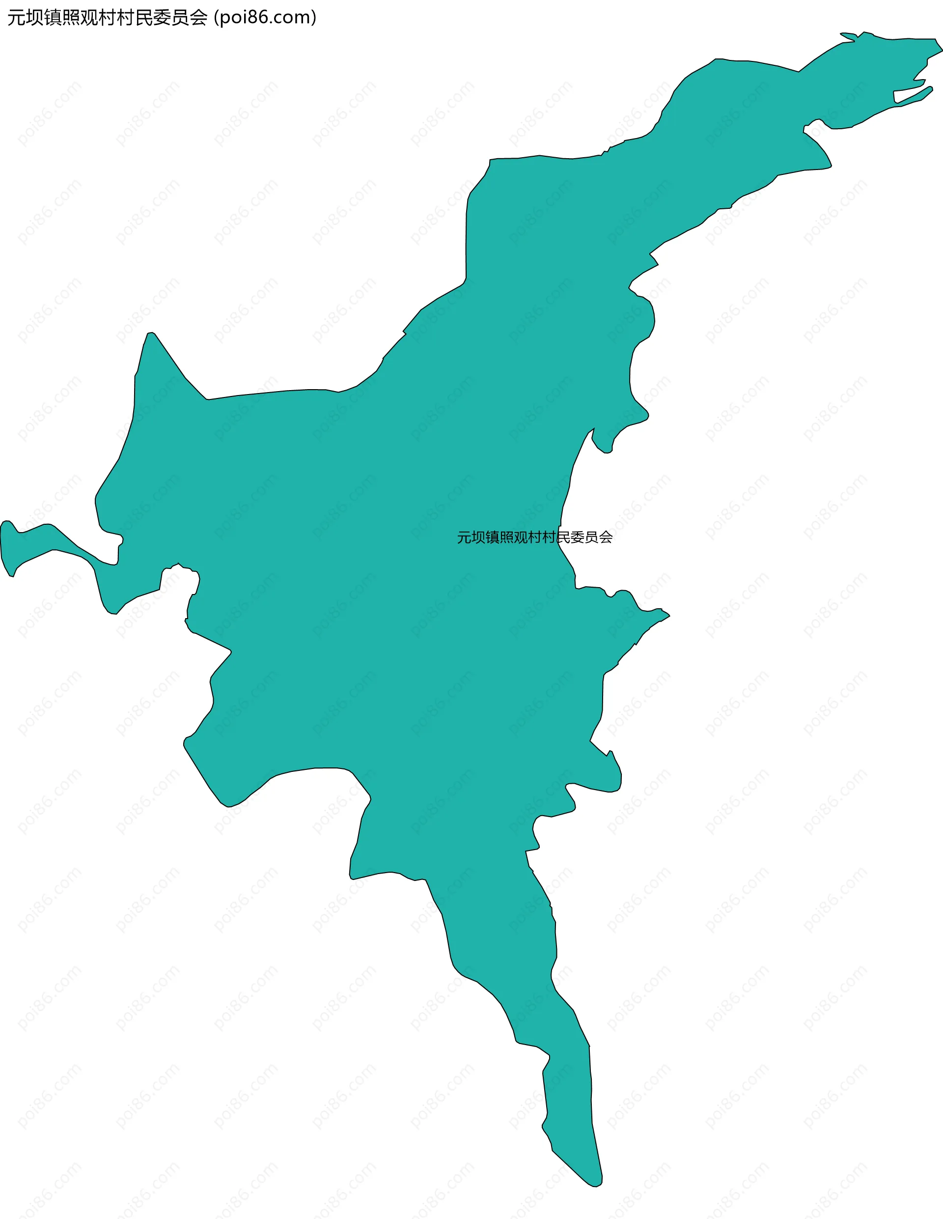 元坝镇照观村村民委员会边界地图