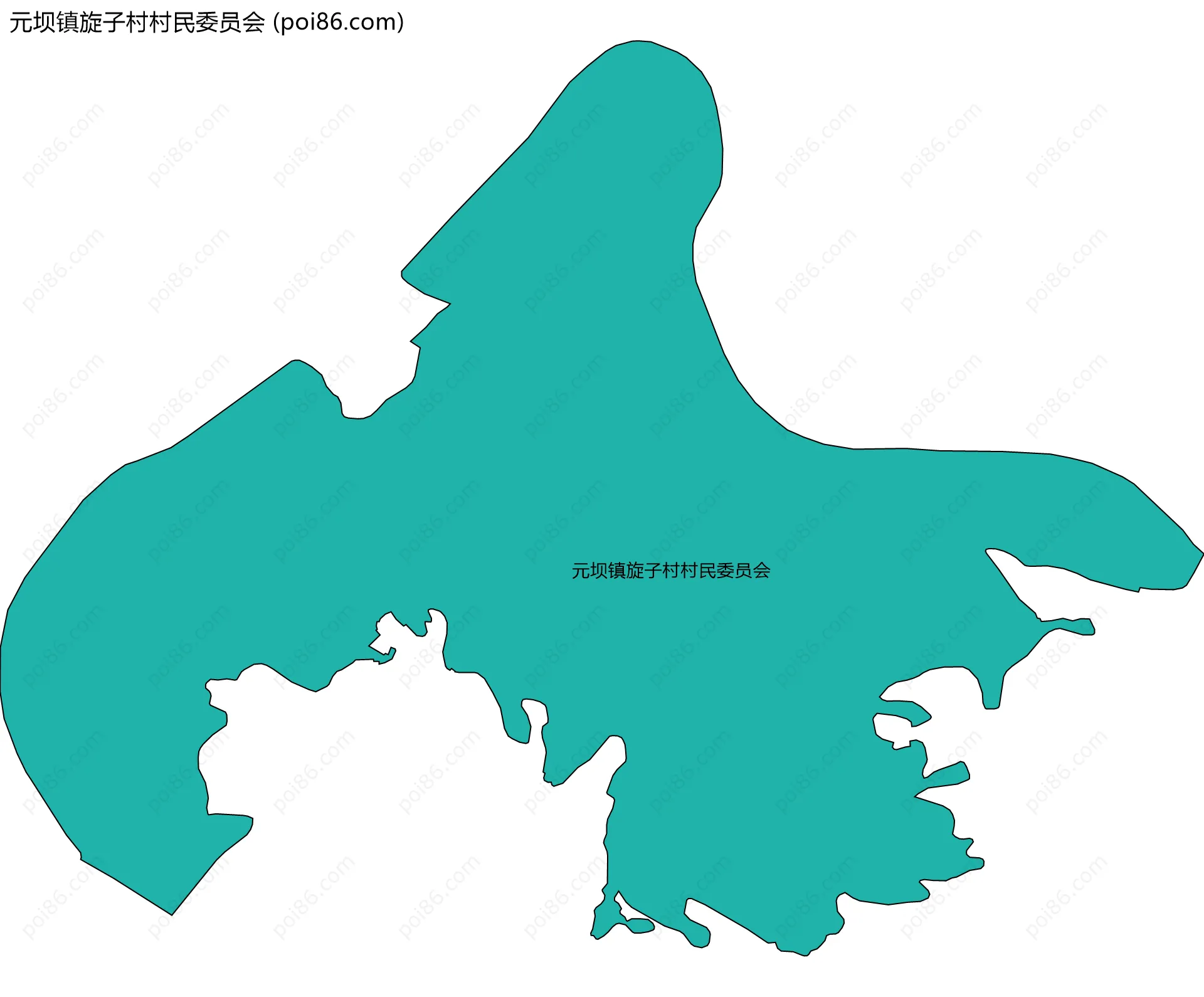 元坝镇旋子村村民委员会边界地图