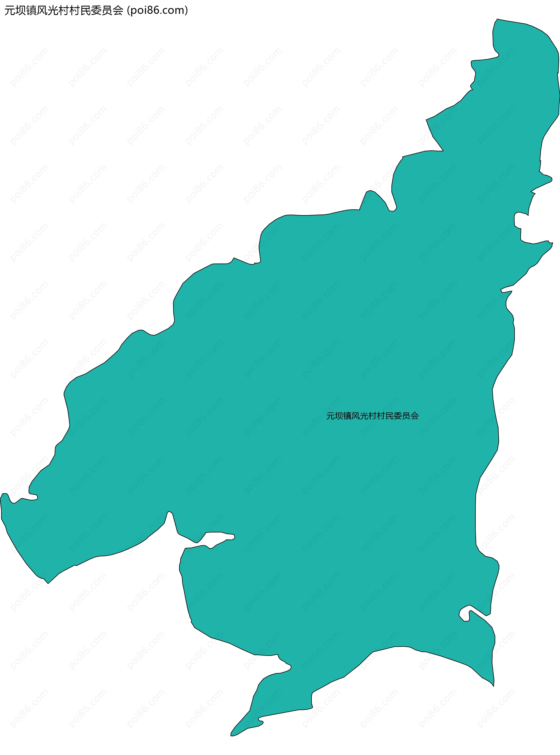 元坝镇风光村村民委员会边界地图