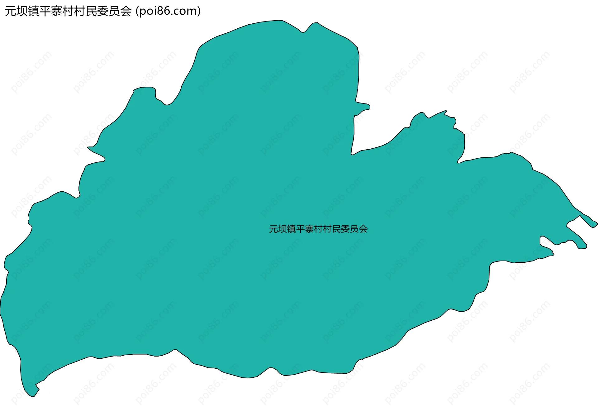 元坝镇平寨村村民委员会边界地图