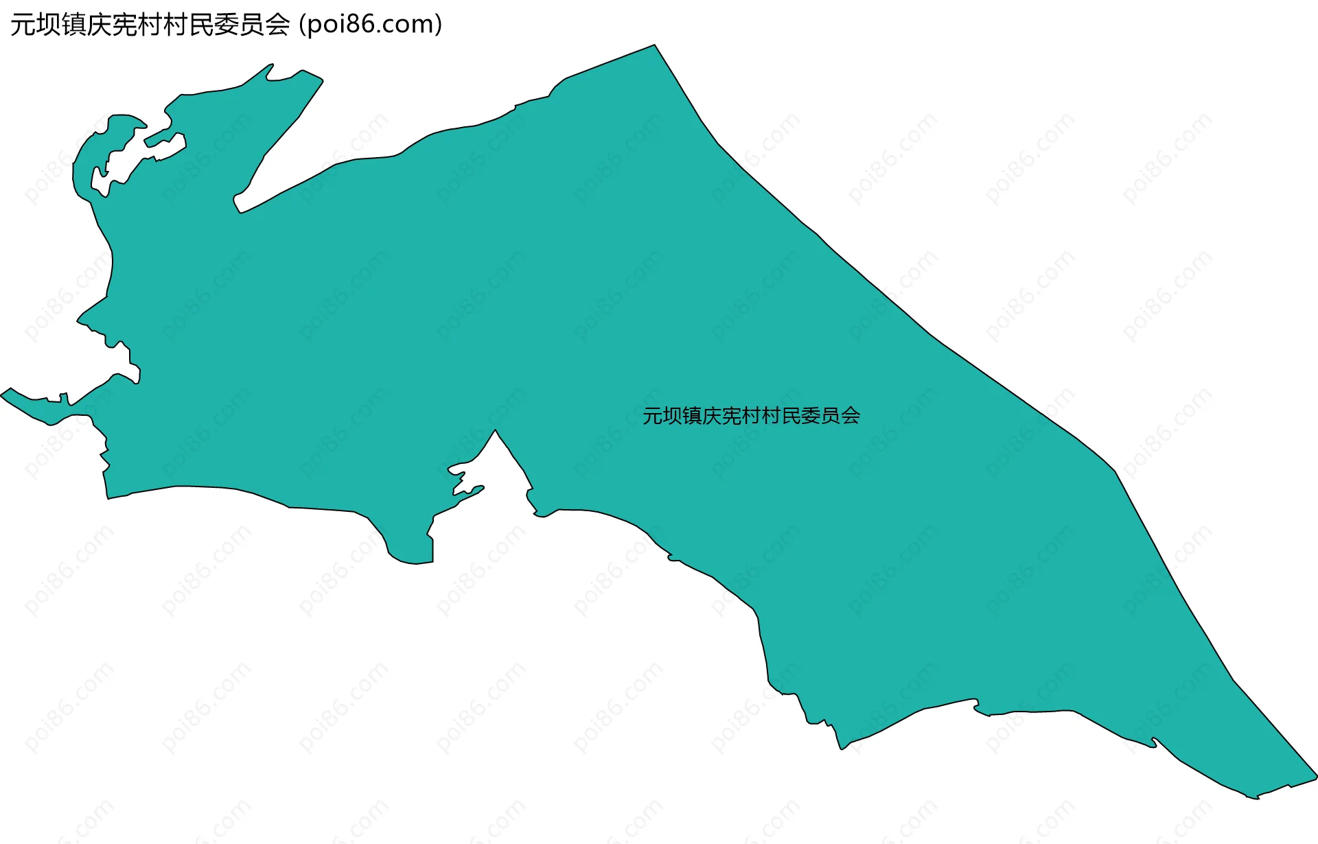 元坝镇庆宪村村民委员会边界地图