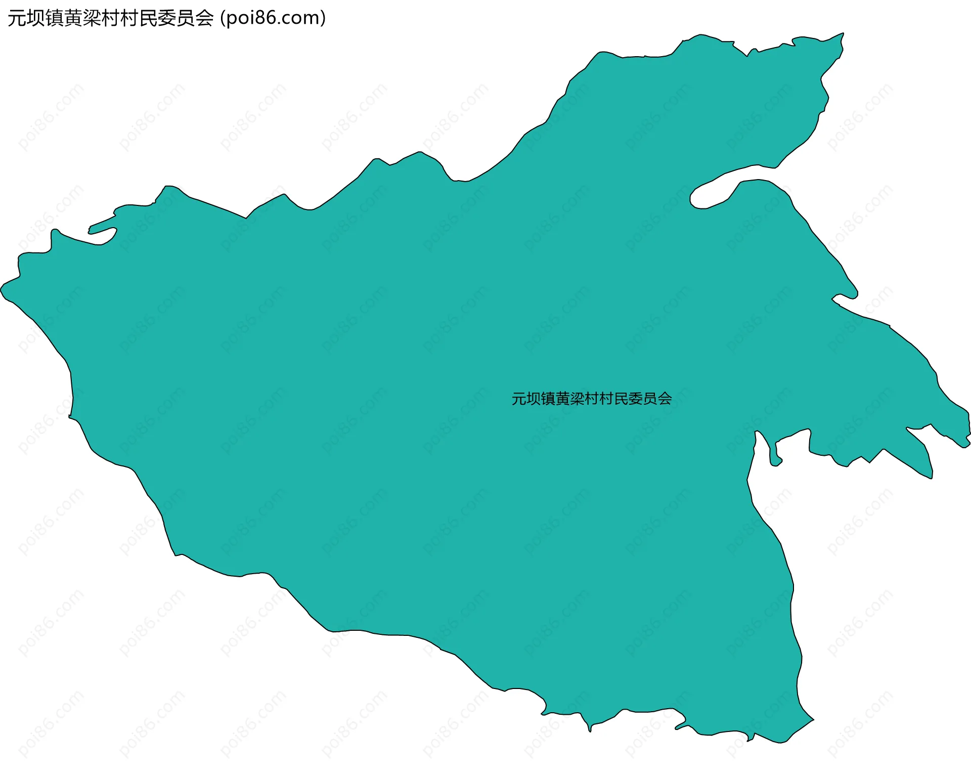 元坝镇黄梁村村民委员会边界地图