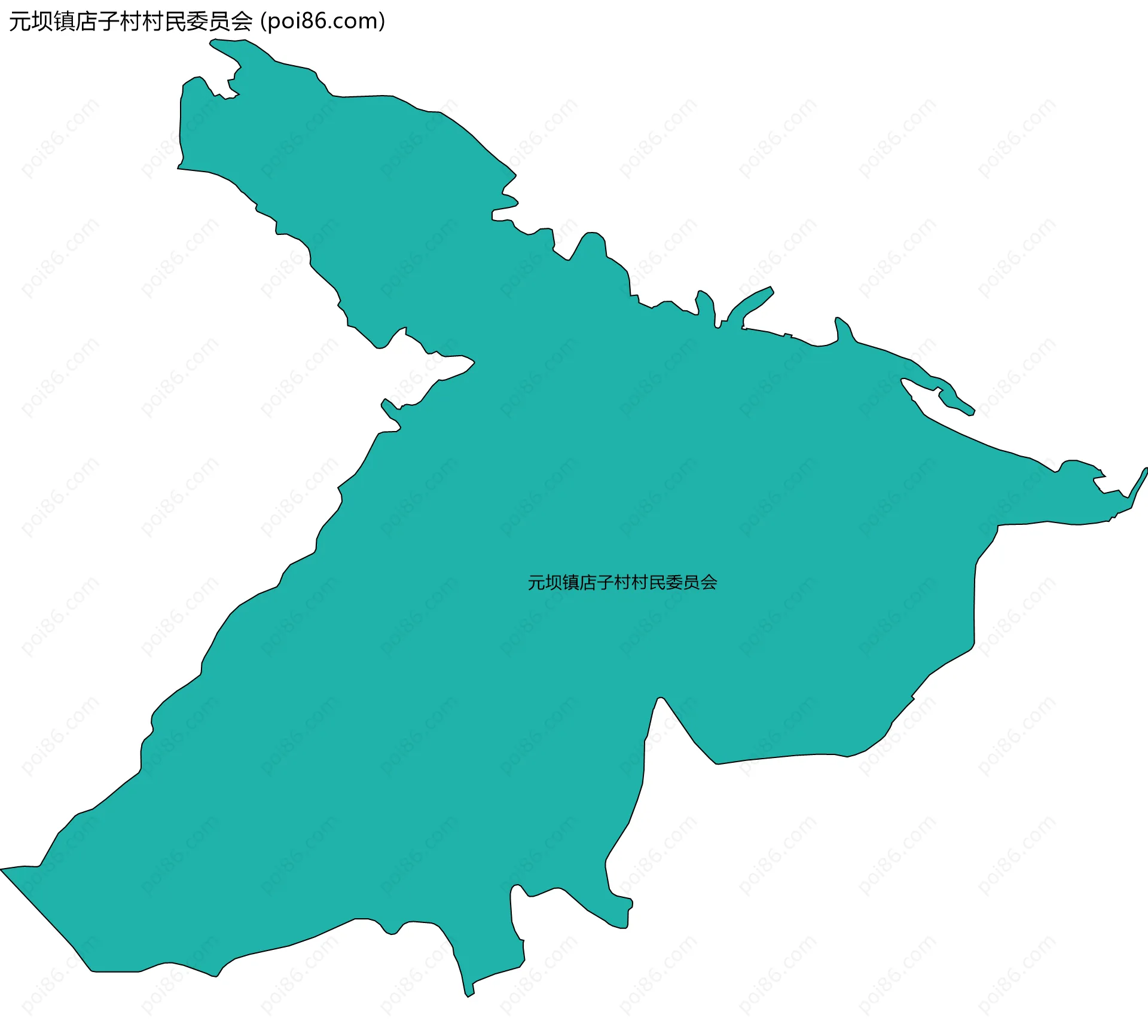 元坝镇店子村村民委员会边界地图