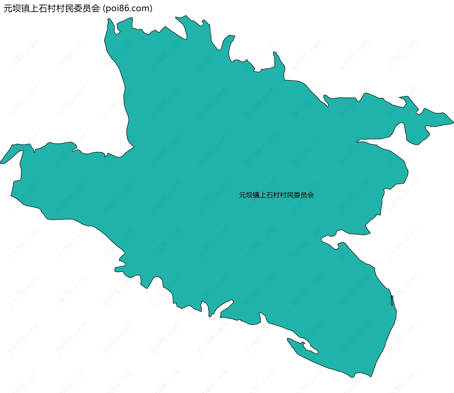 元坝镇上石村村民委员会边界地图