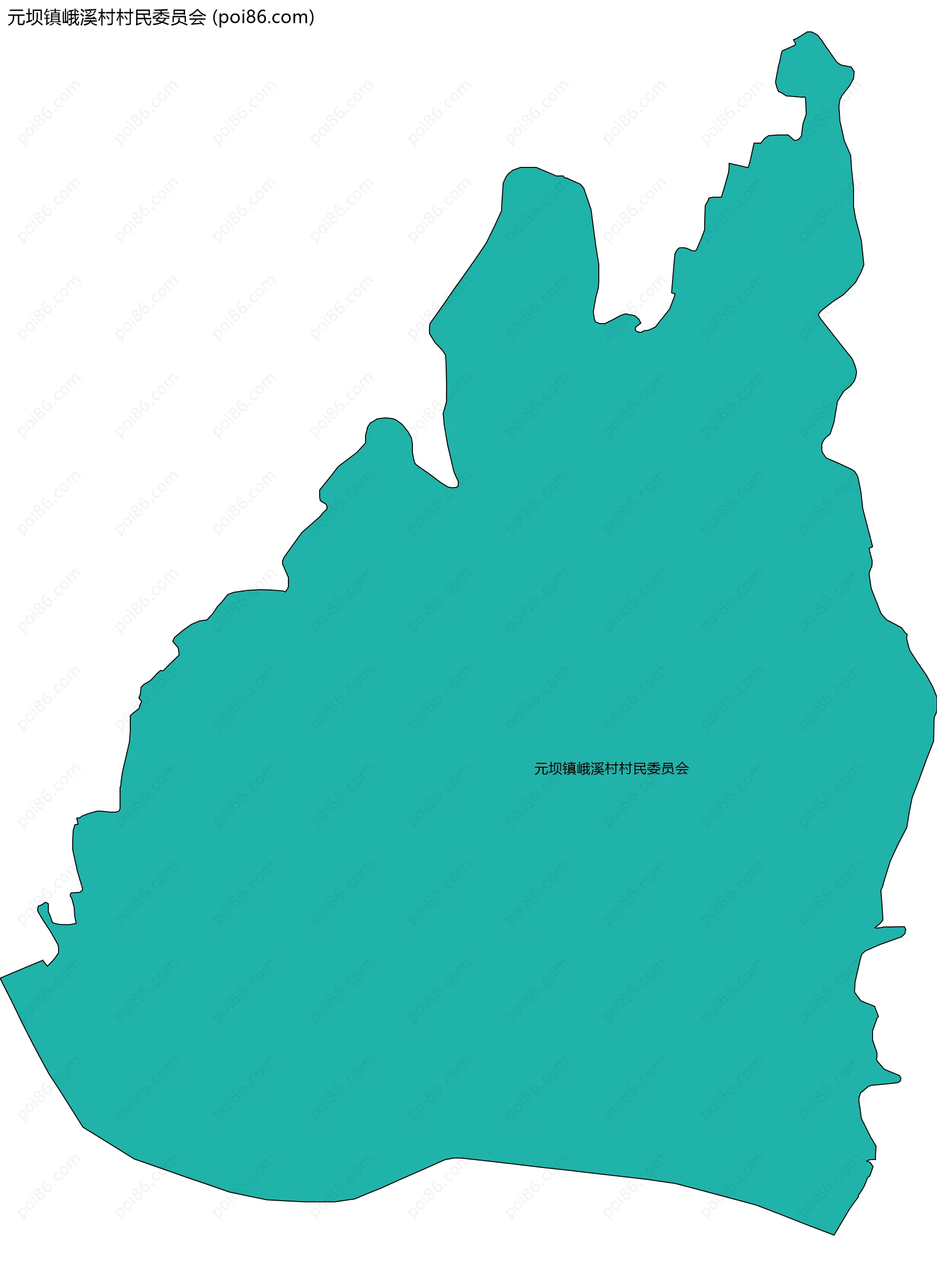 元坝镇峨溪村村民委员会边界地图