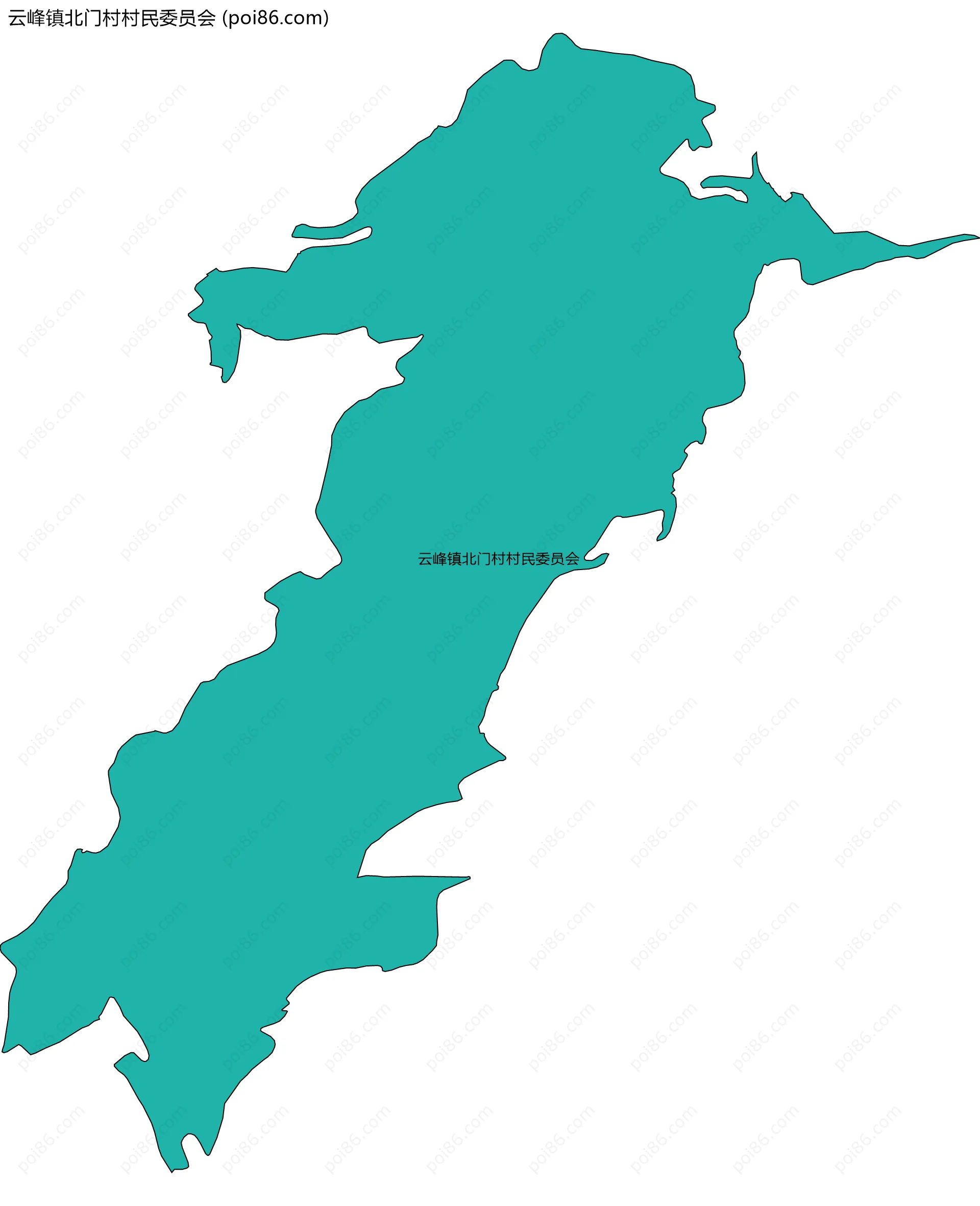 云峰镇北门村村民委员会边界地图
