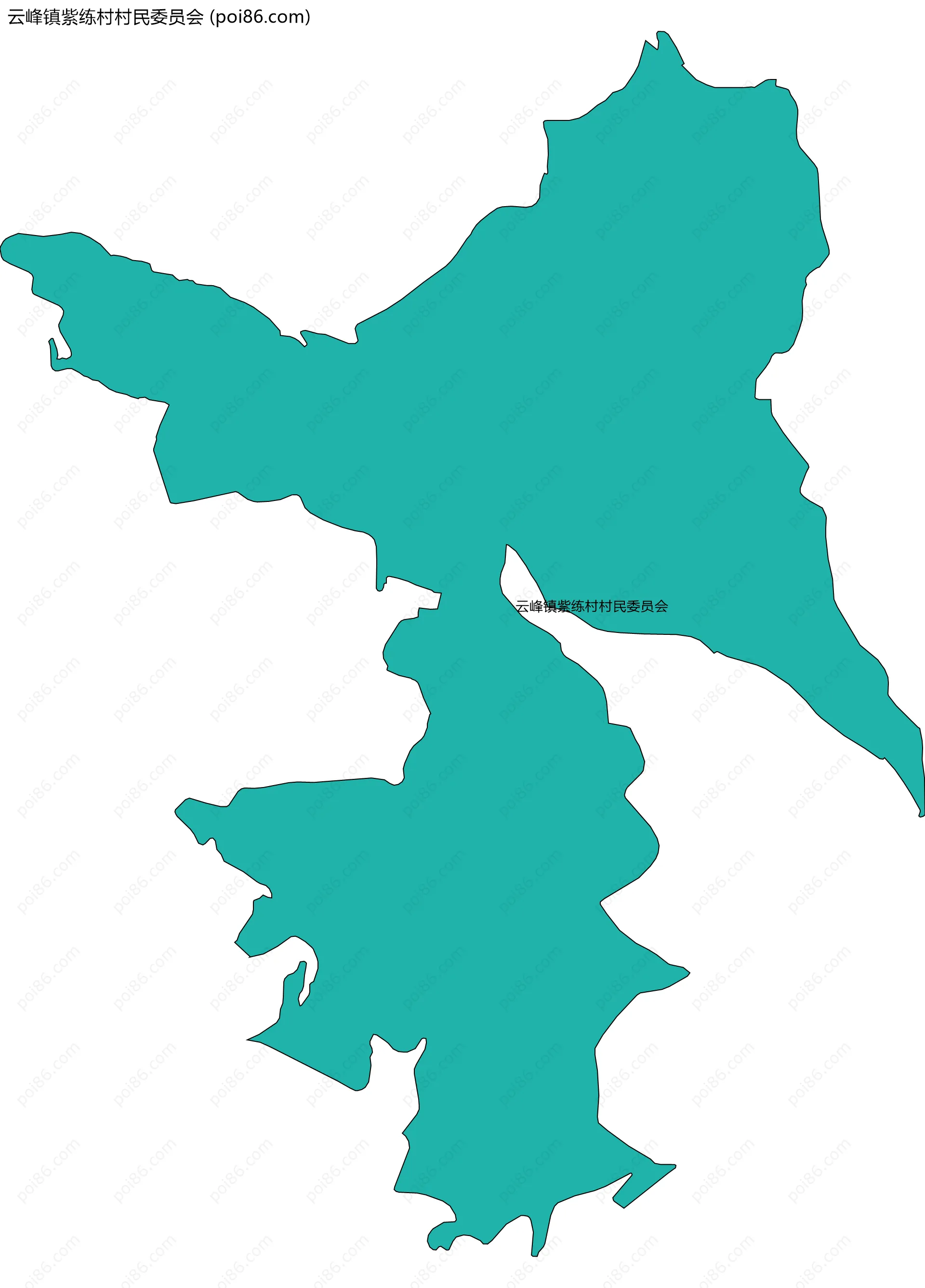 云峰镇紫练村村民委员会边界地图
