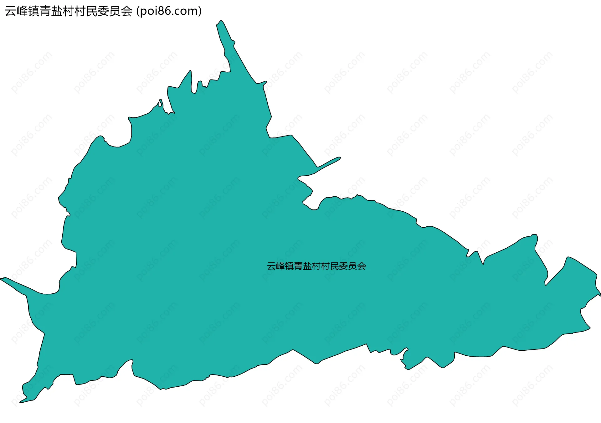 云峰镇青盐村村民委员会边界地图