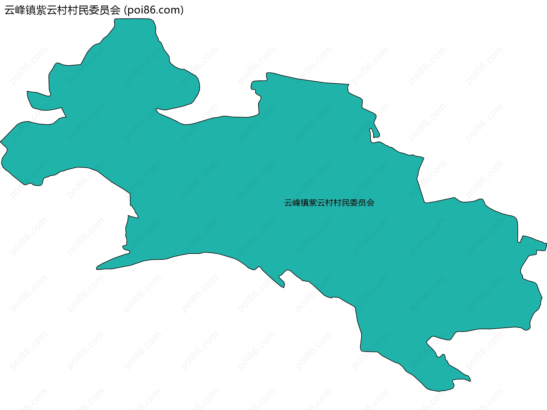 云峰镇紫云村村民委员会边界地图