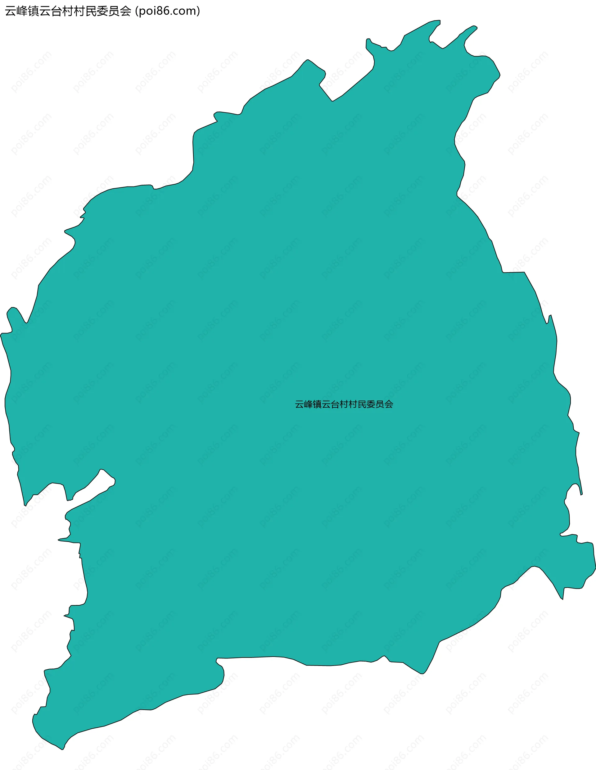 云峰镇云台村村民委员会边界地图