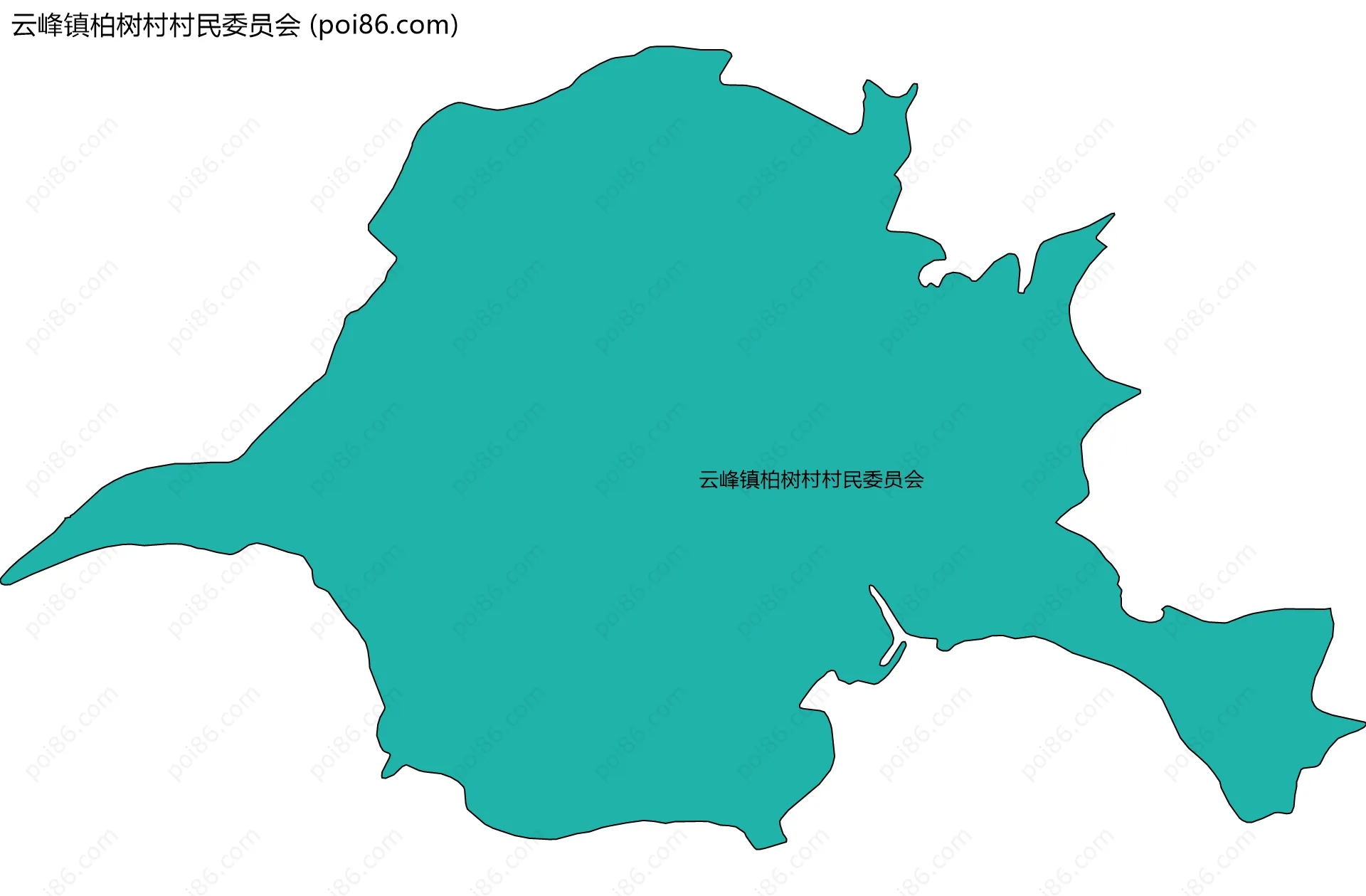 云峰镇柏树村村民委员会边界地图