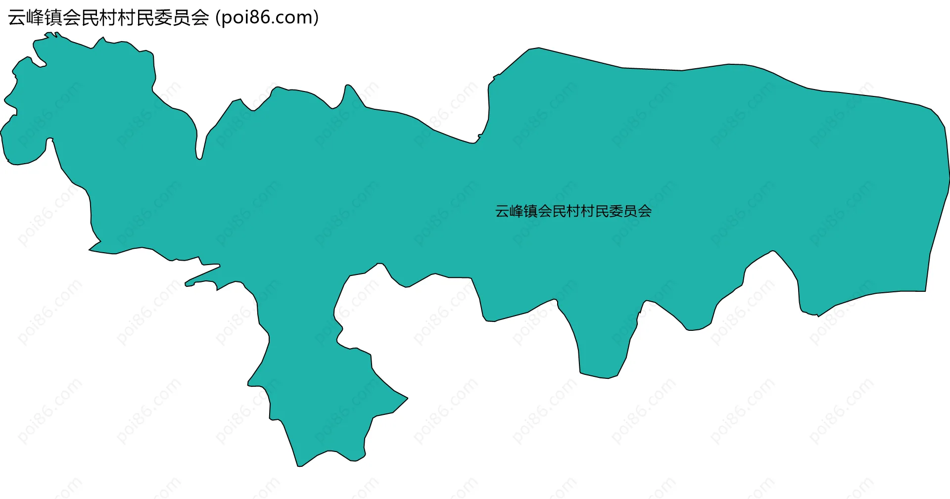 云峰镇会民村村民委员会边界地图