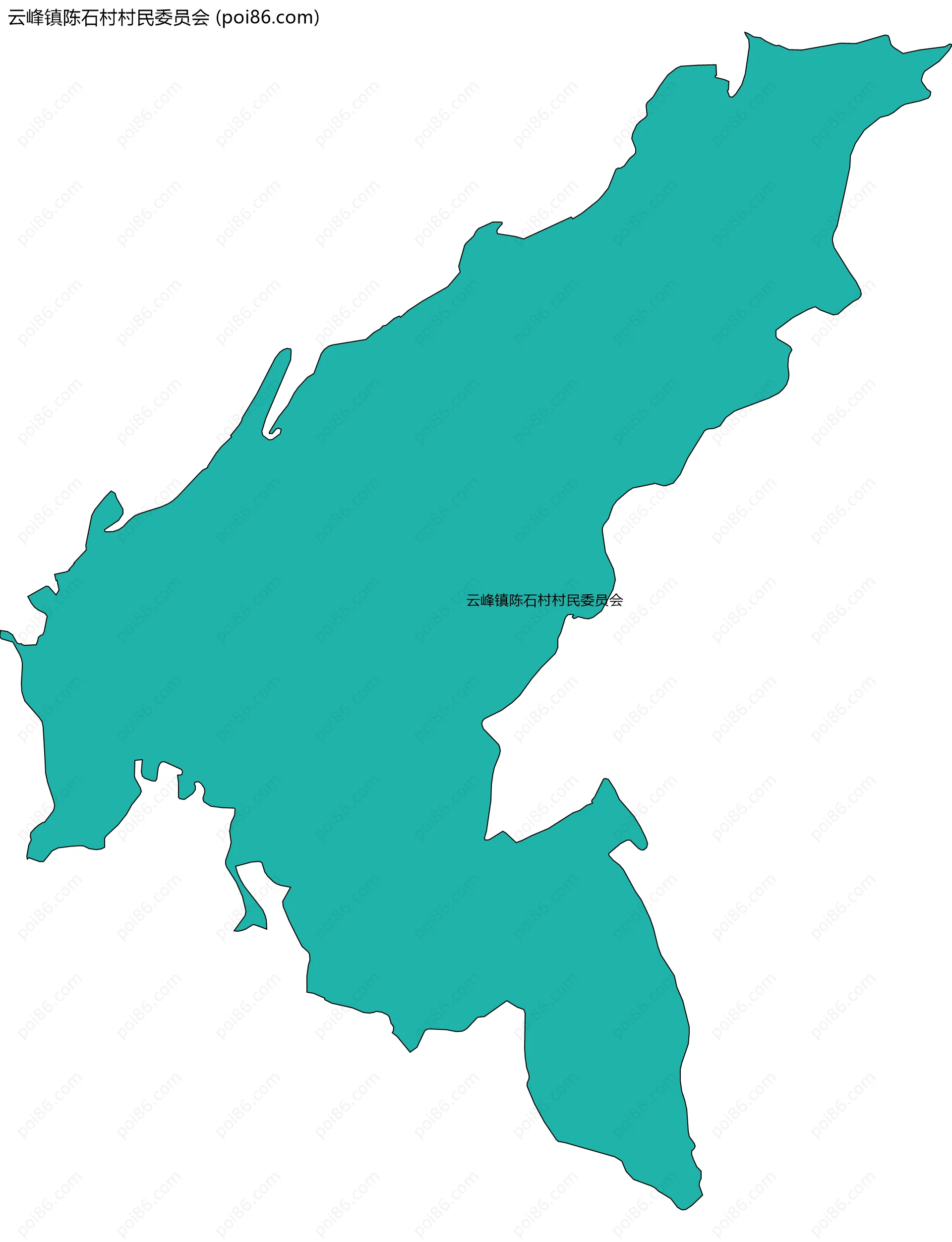 云峰镇陈石村村民委员会边界地图