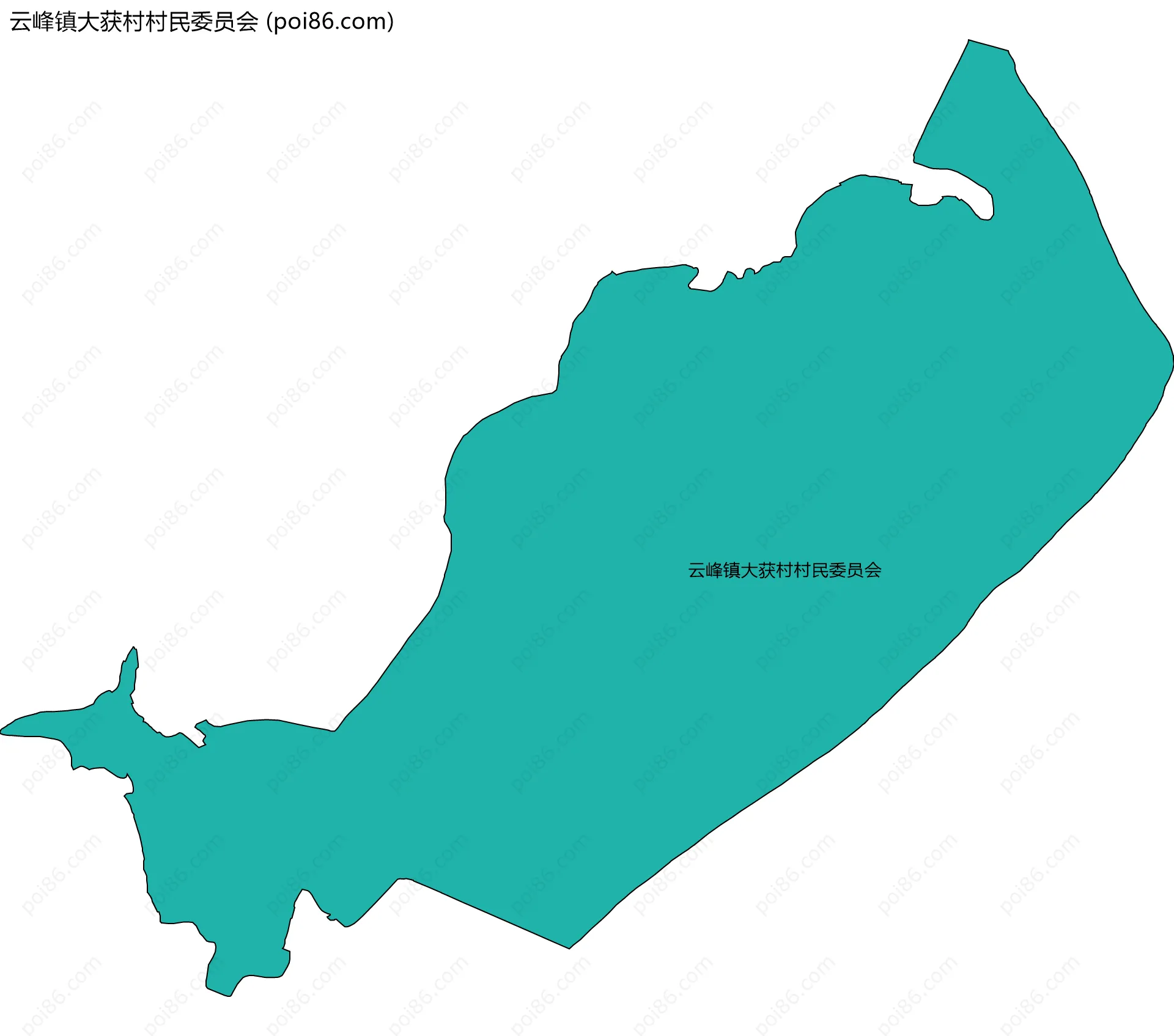云峰镇大获村村民委员会边界地图
