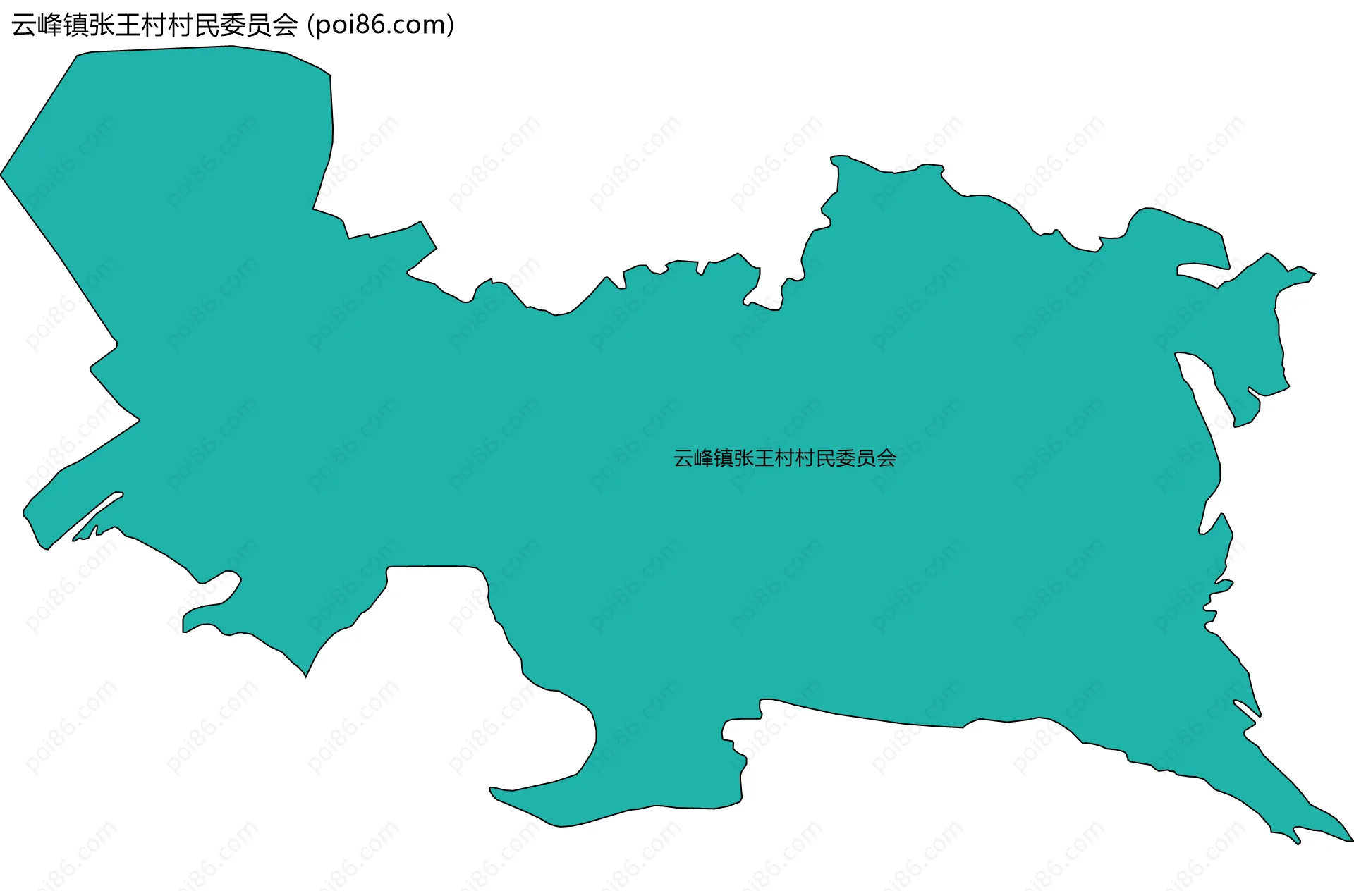 云峰镇张王村村民委员会边界地图