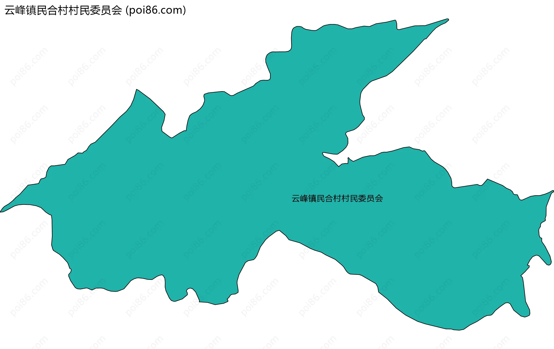 云峰镇民合村村民委员会边界地图