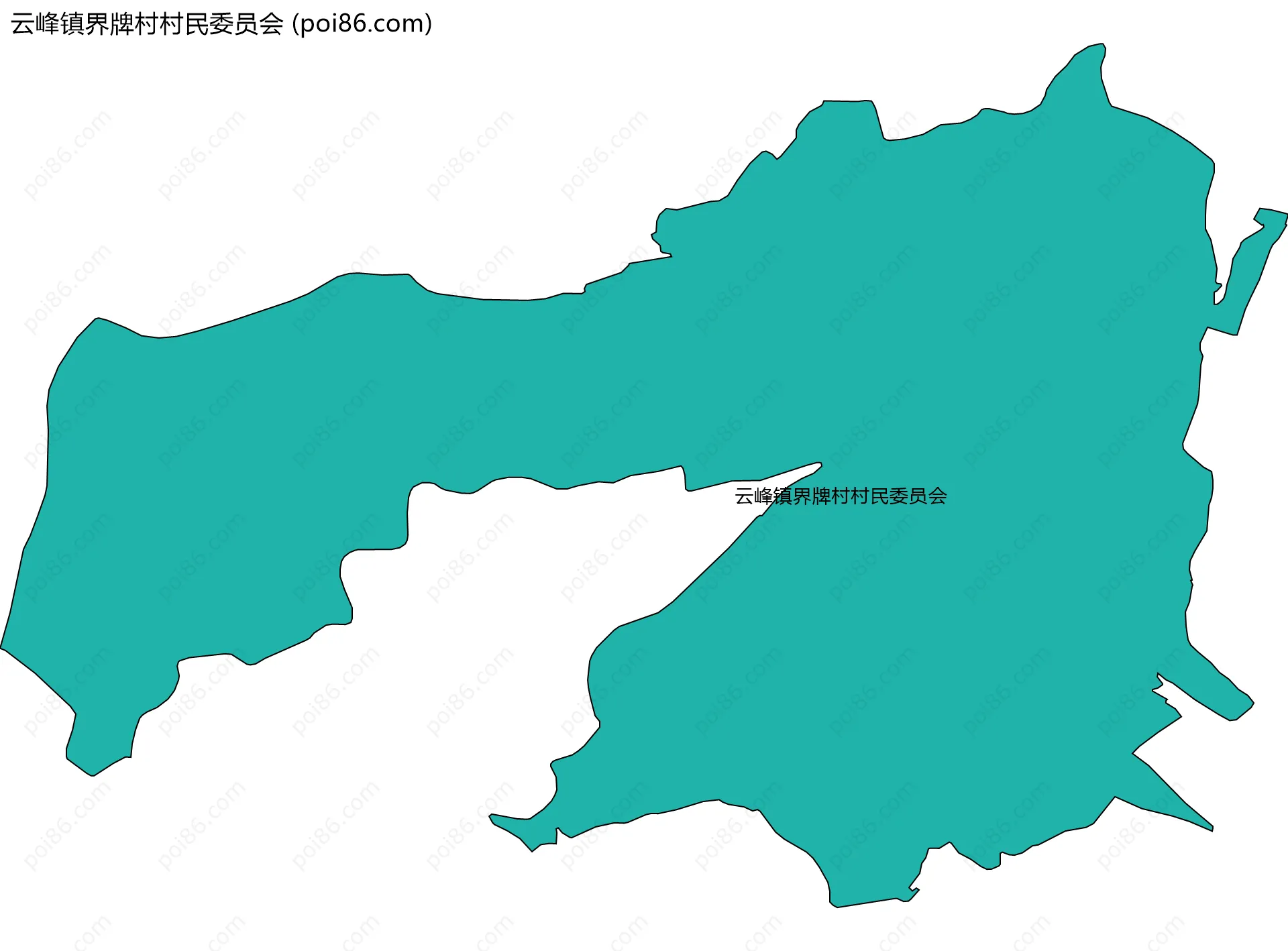 云峰镇界牌村村民委员会边界地图