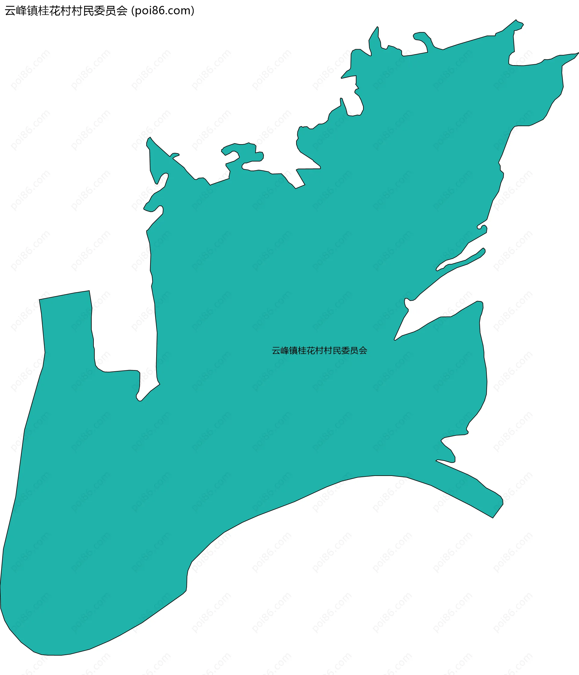 云峰镇桂花村村民委员会边界地图