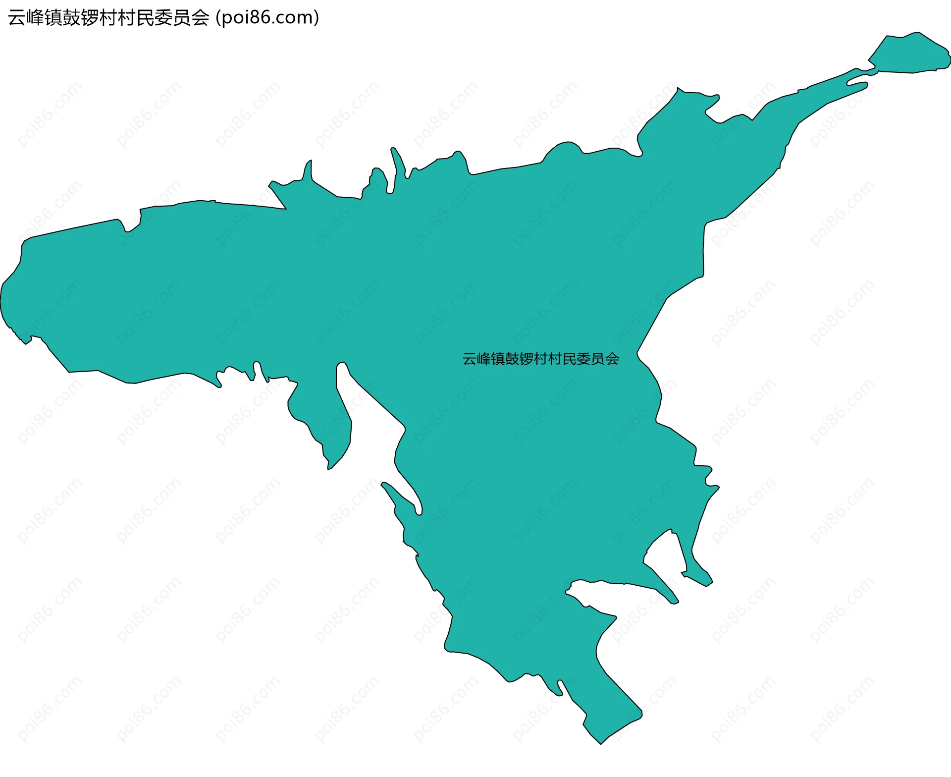 云峰镇鼓锣村村民委员会边界地图