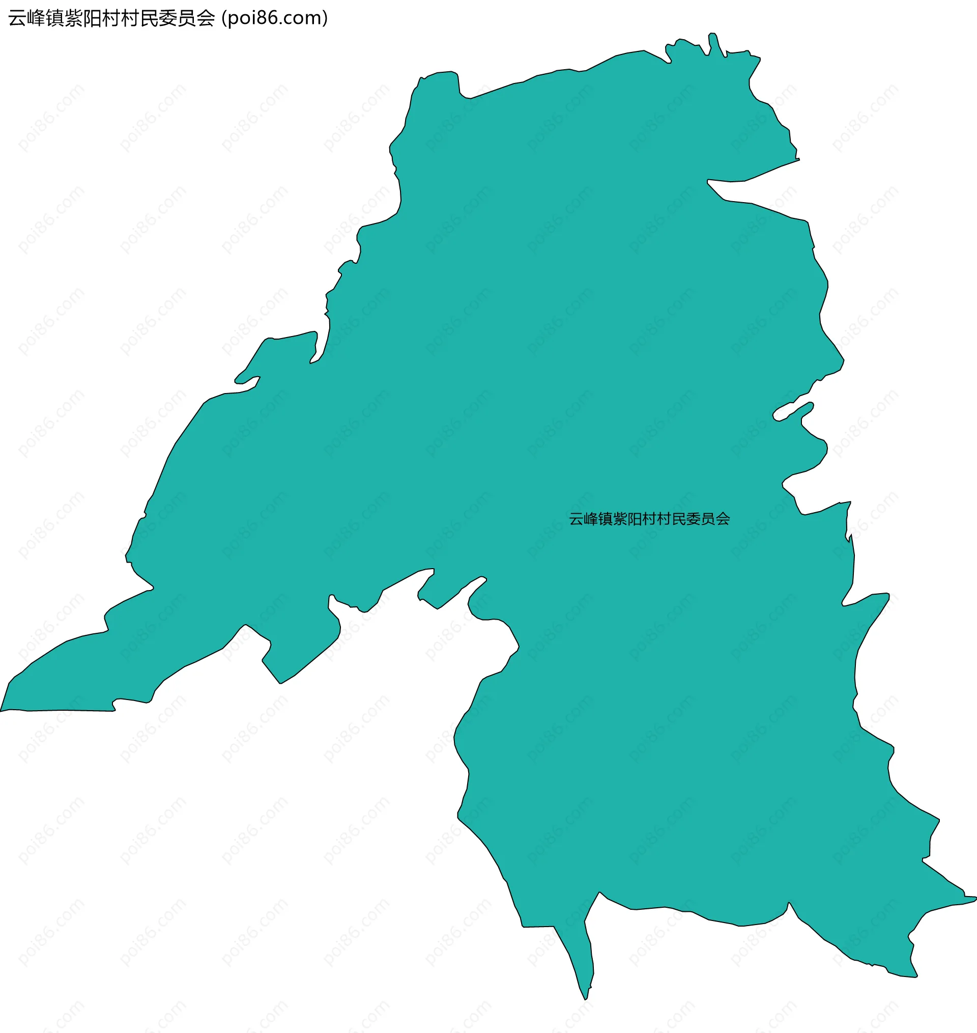 云峰镇紫阳村村民委员会边界地图