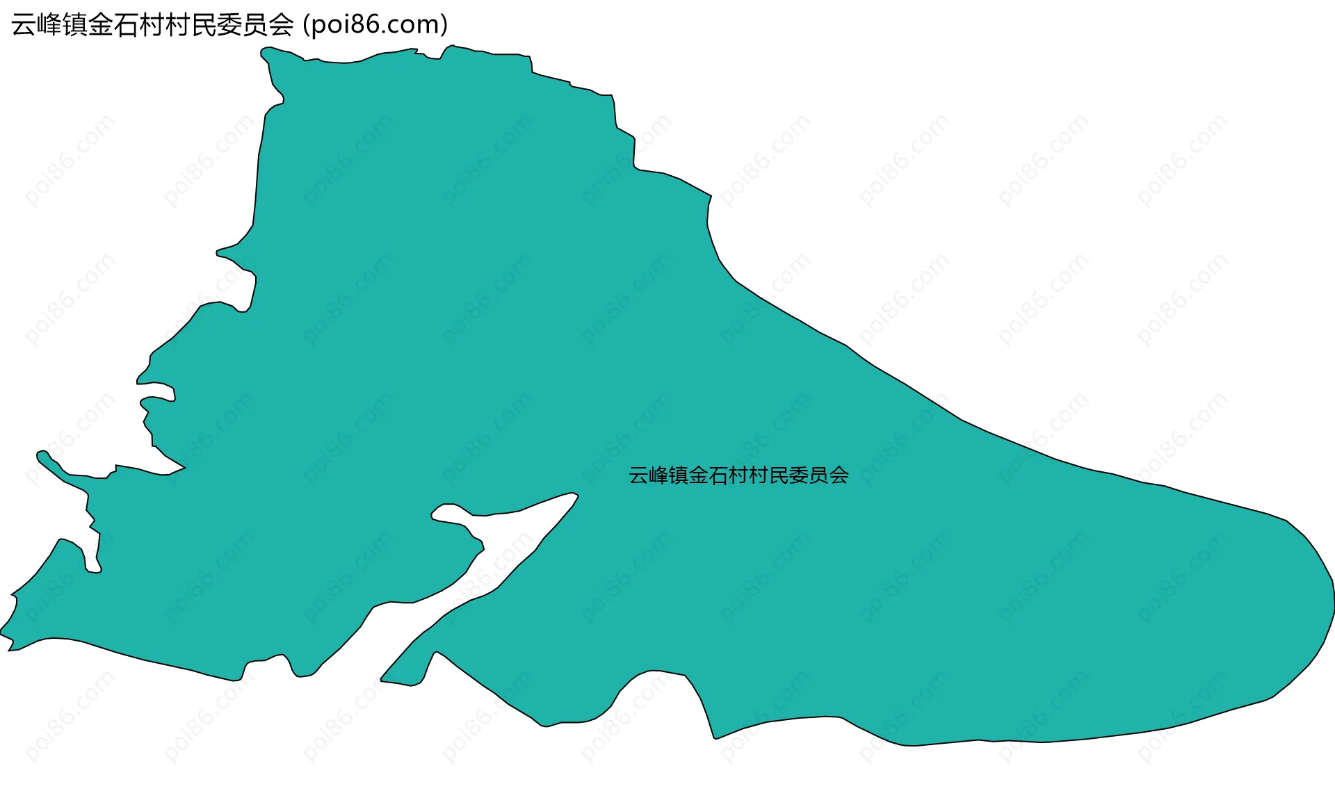 云峰镇金石村村民委员会边界地图