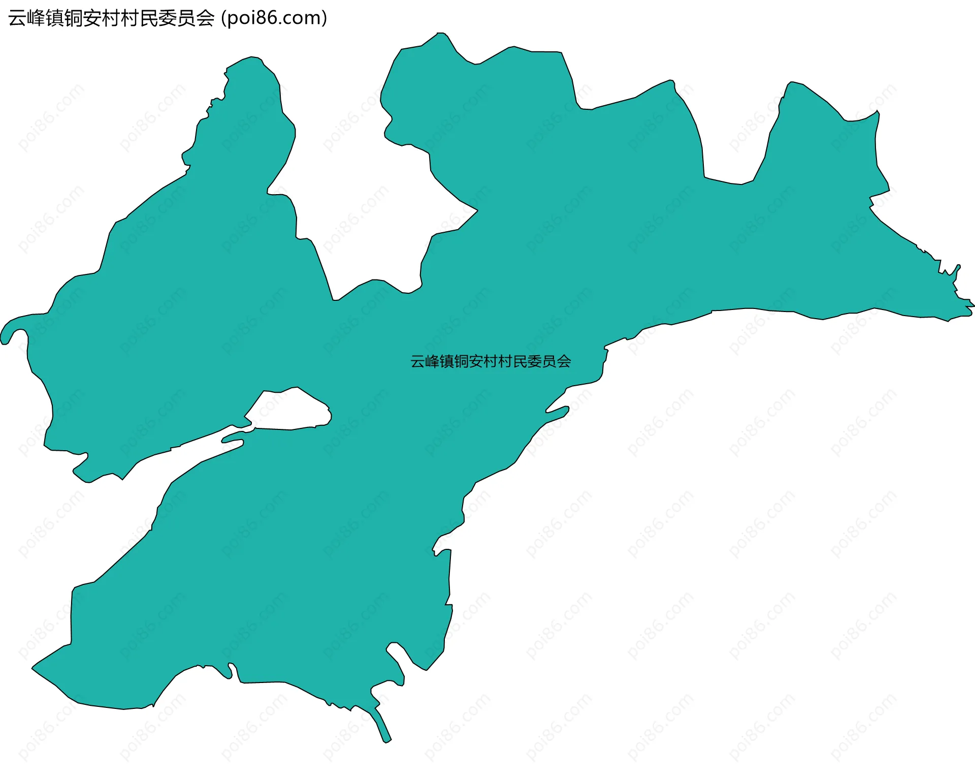 云峰镇铜安村村民委员会边界地图