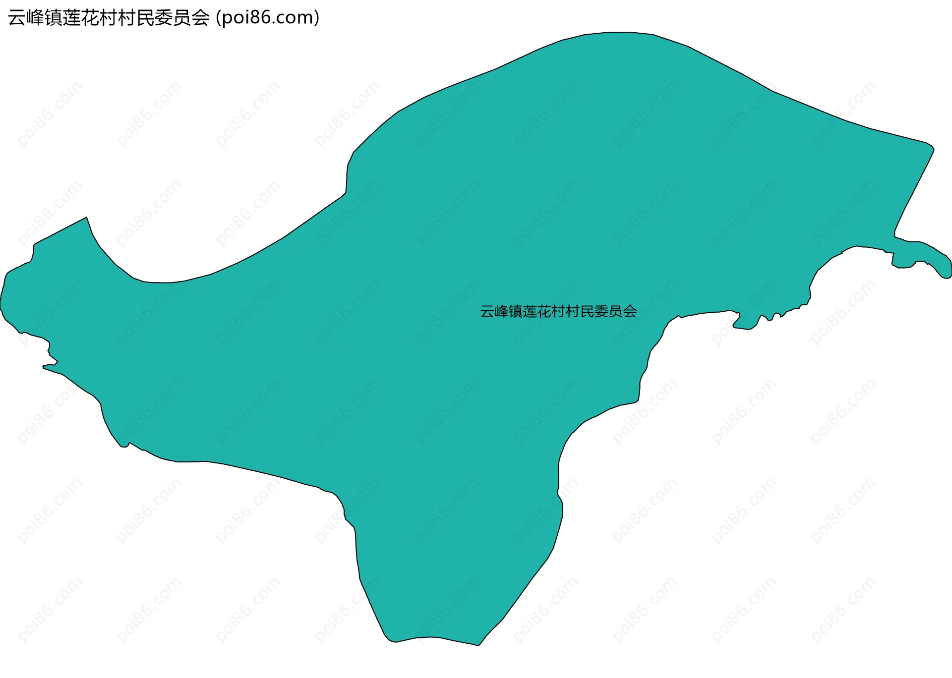 云峰镇莲花村村民委员会边界地图