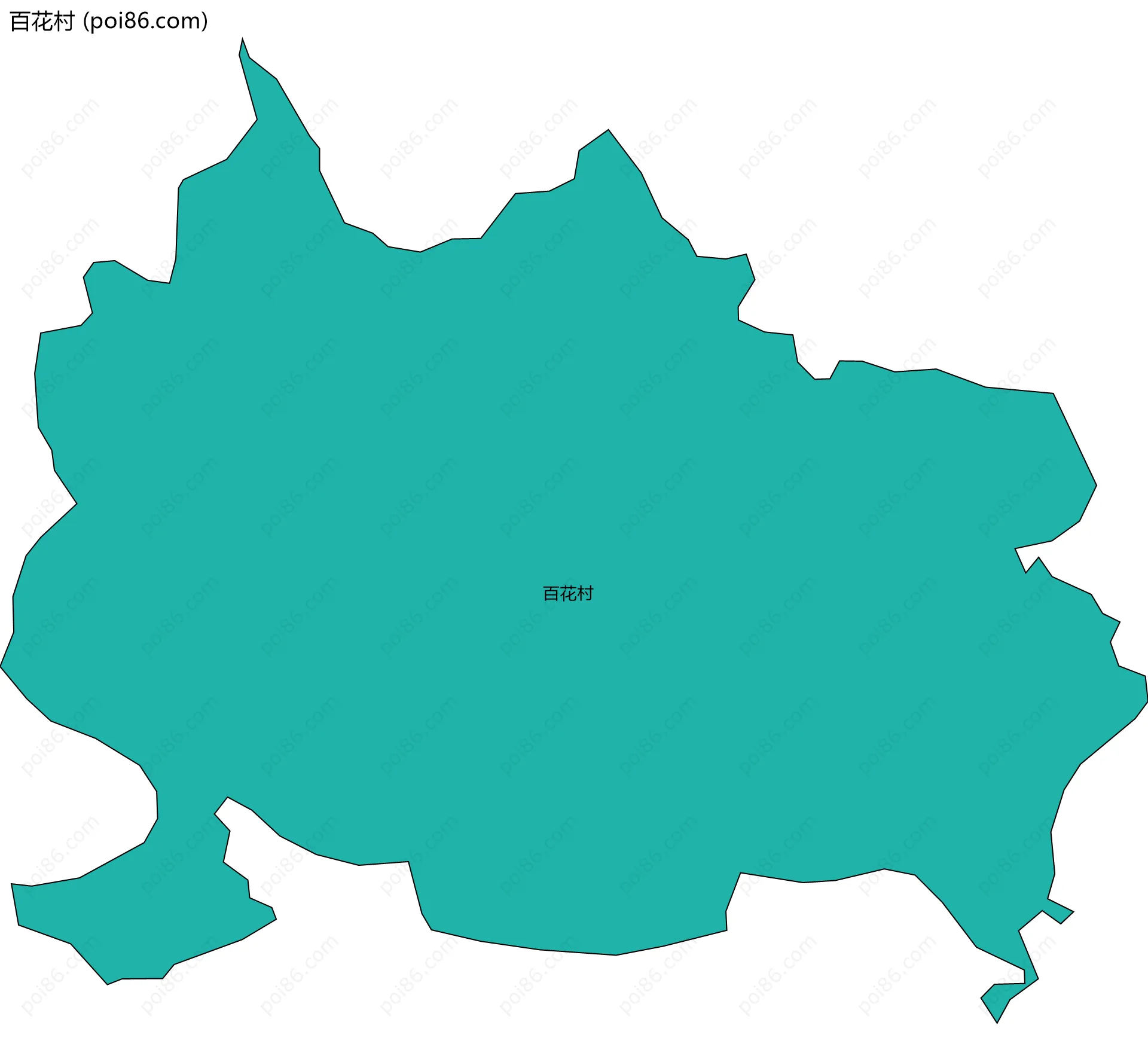 百花村边界地图