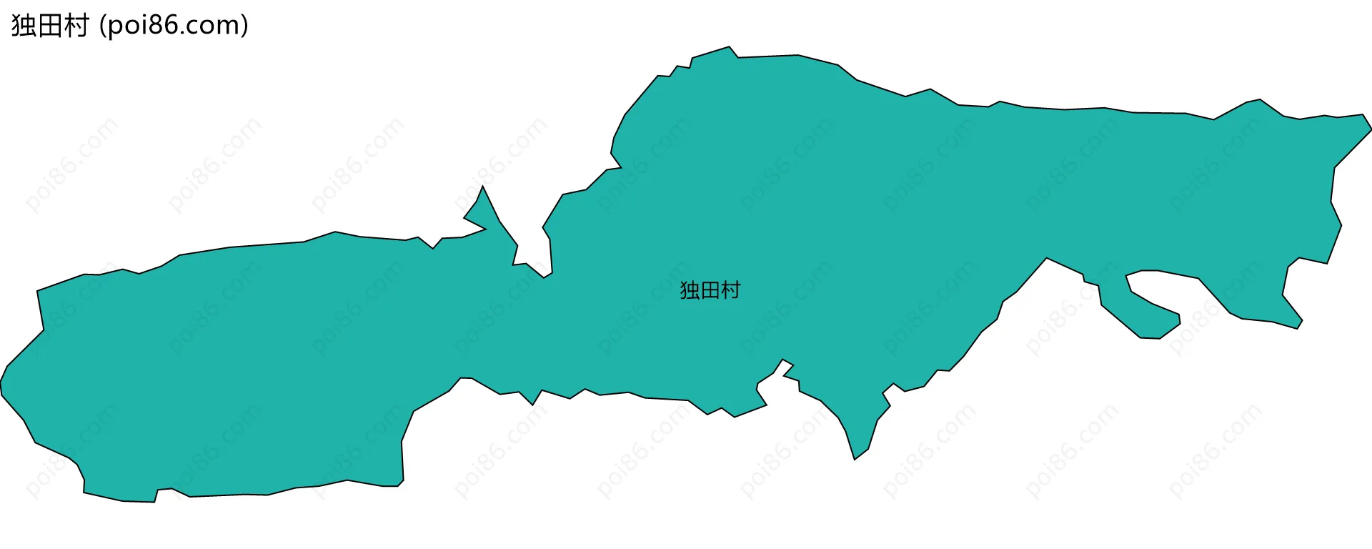 独田村边界地图