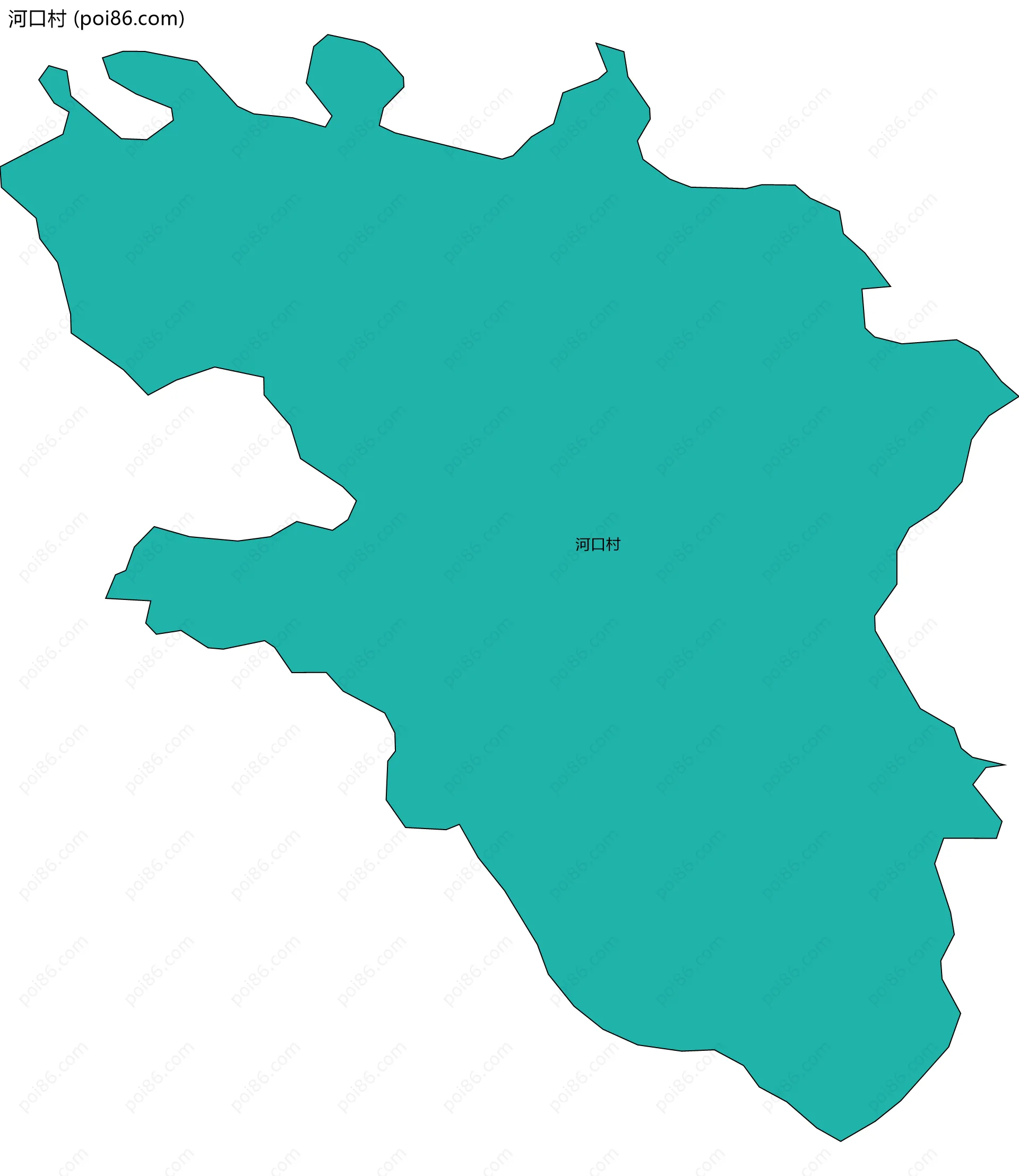 河口村边界地图