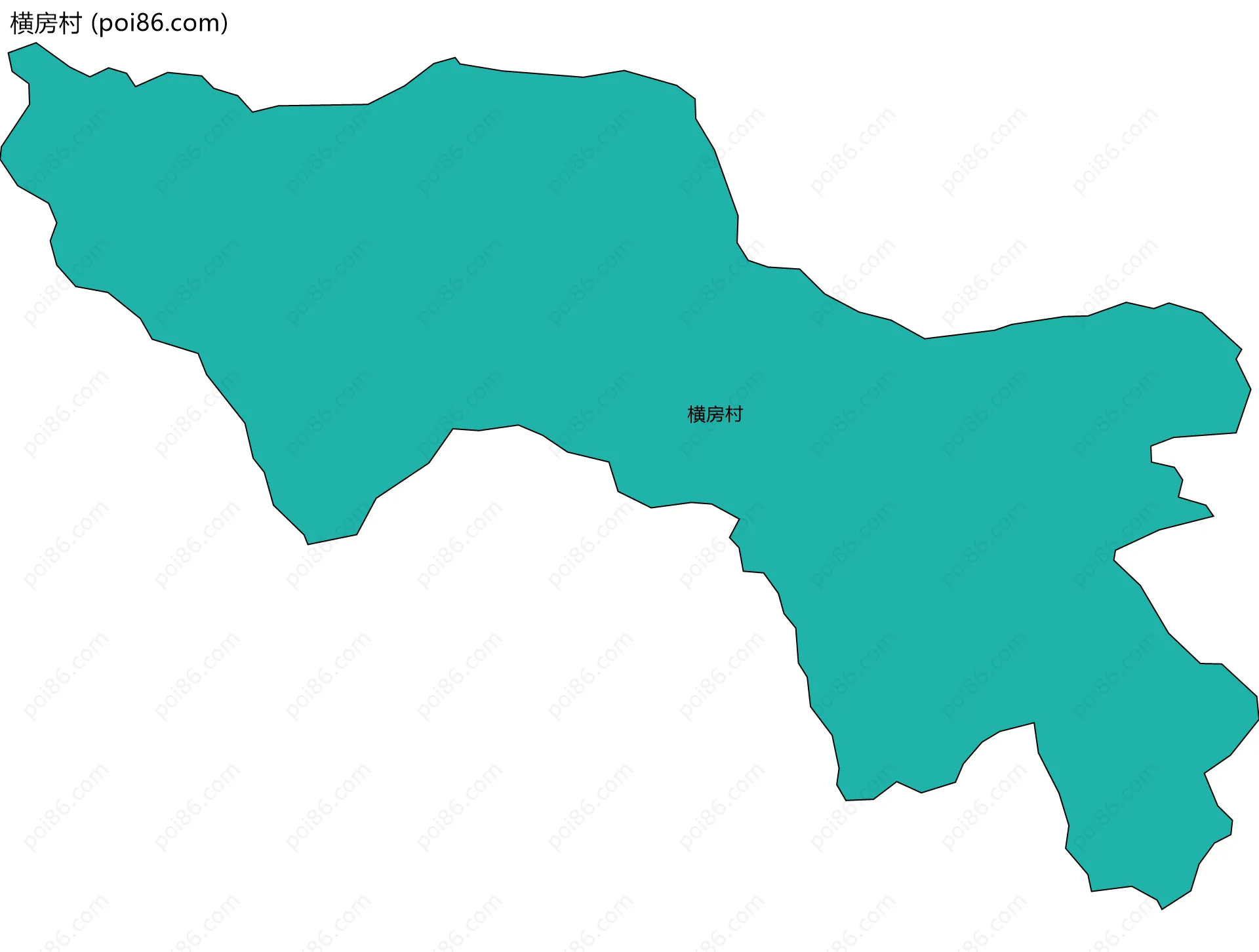 横房村边界地图