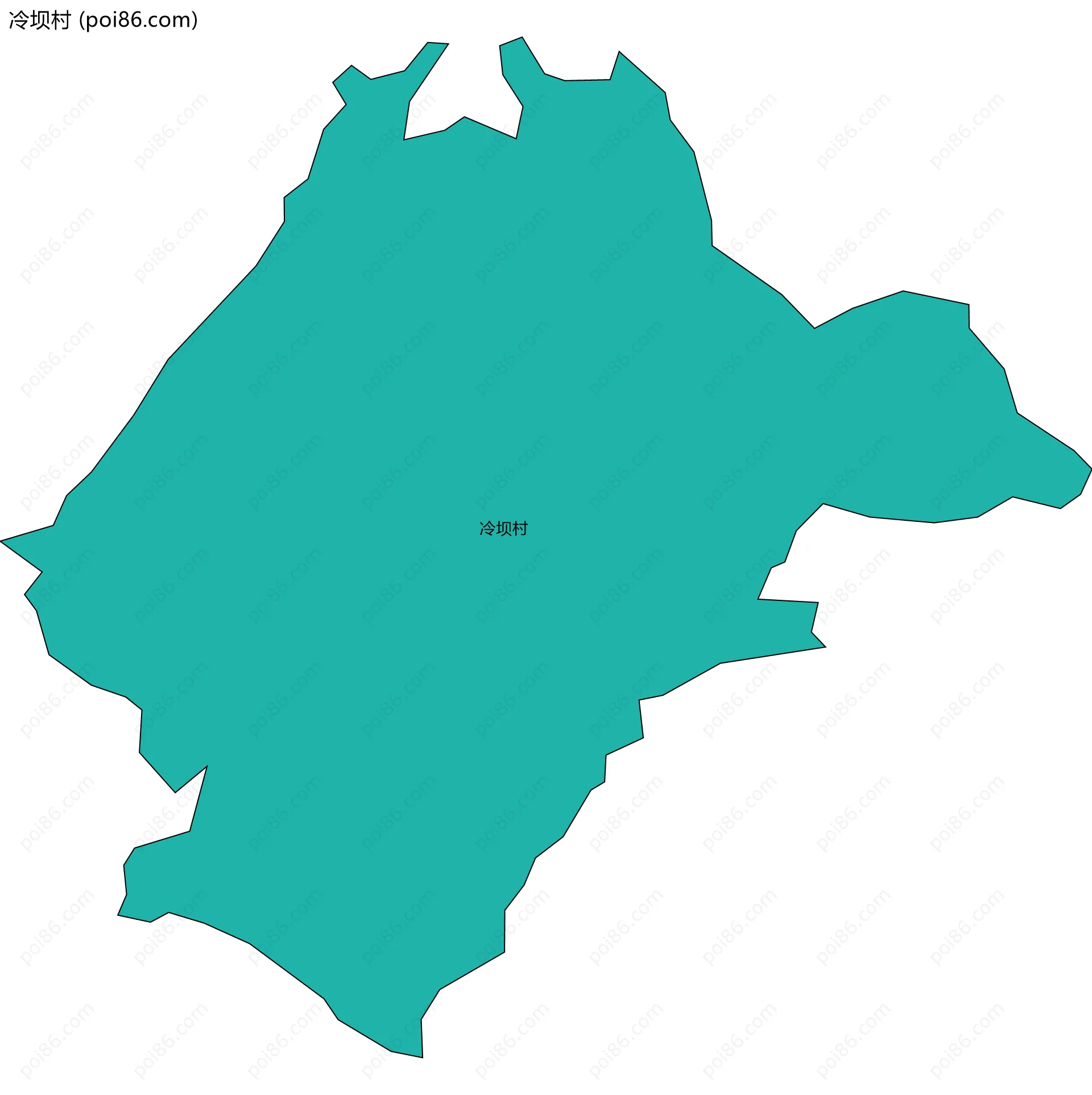 冷坝村边界地图