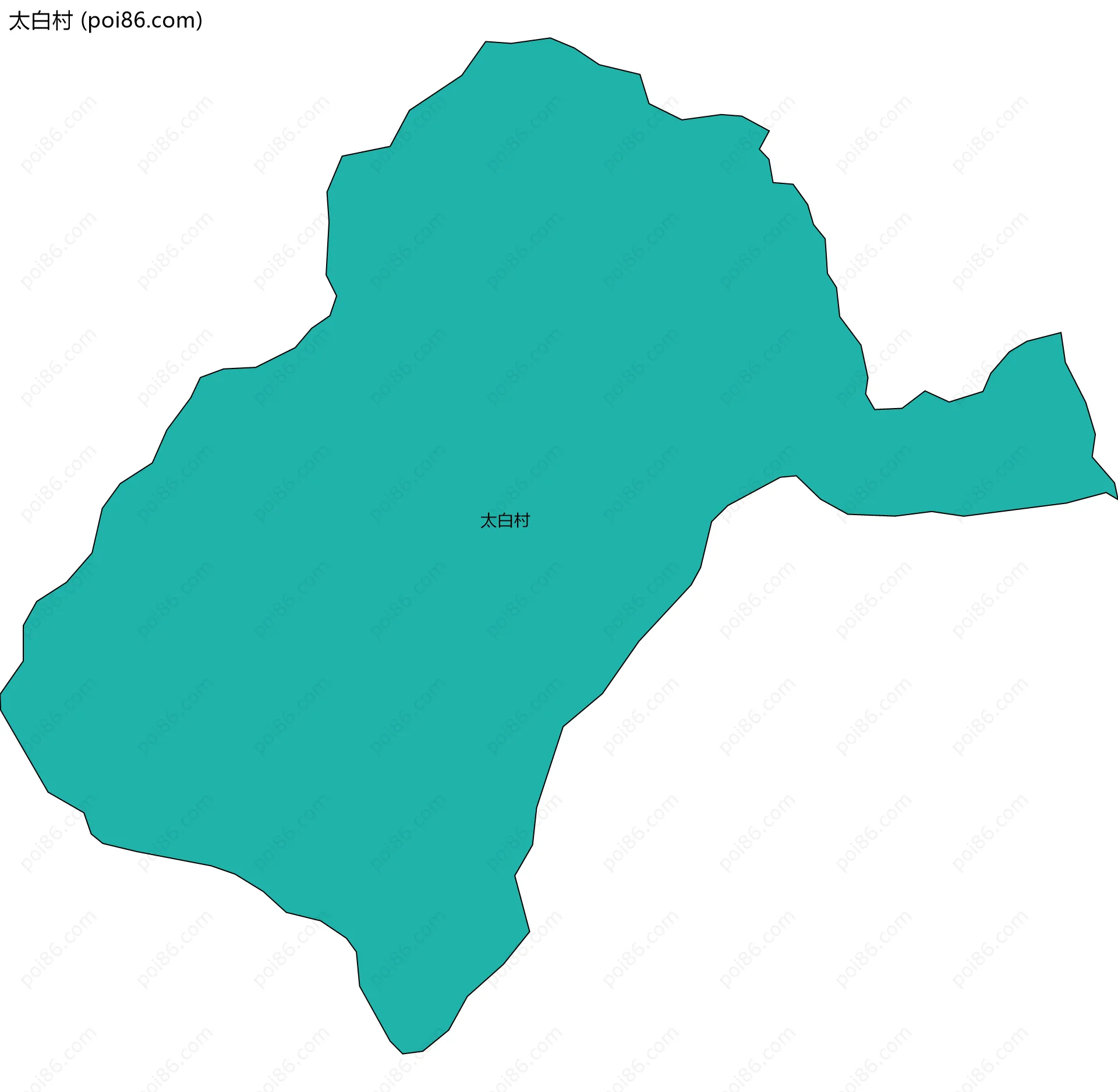 太白村边界地图